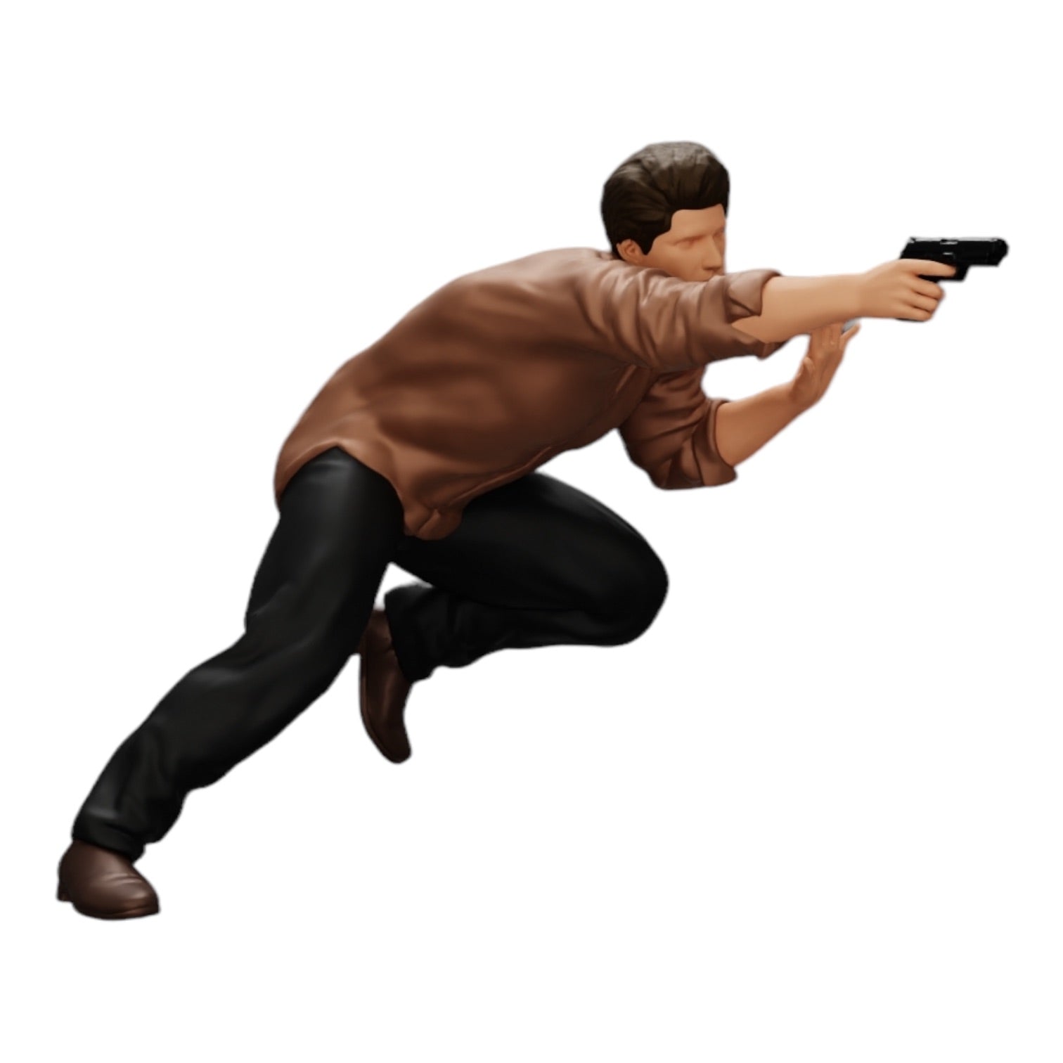 Diorama modelbouw productfoto 0: Gangster schiet met wapen uit auto (Ref Nr. A6)