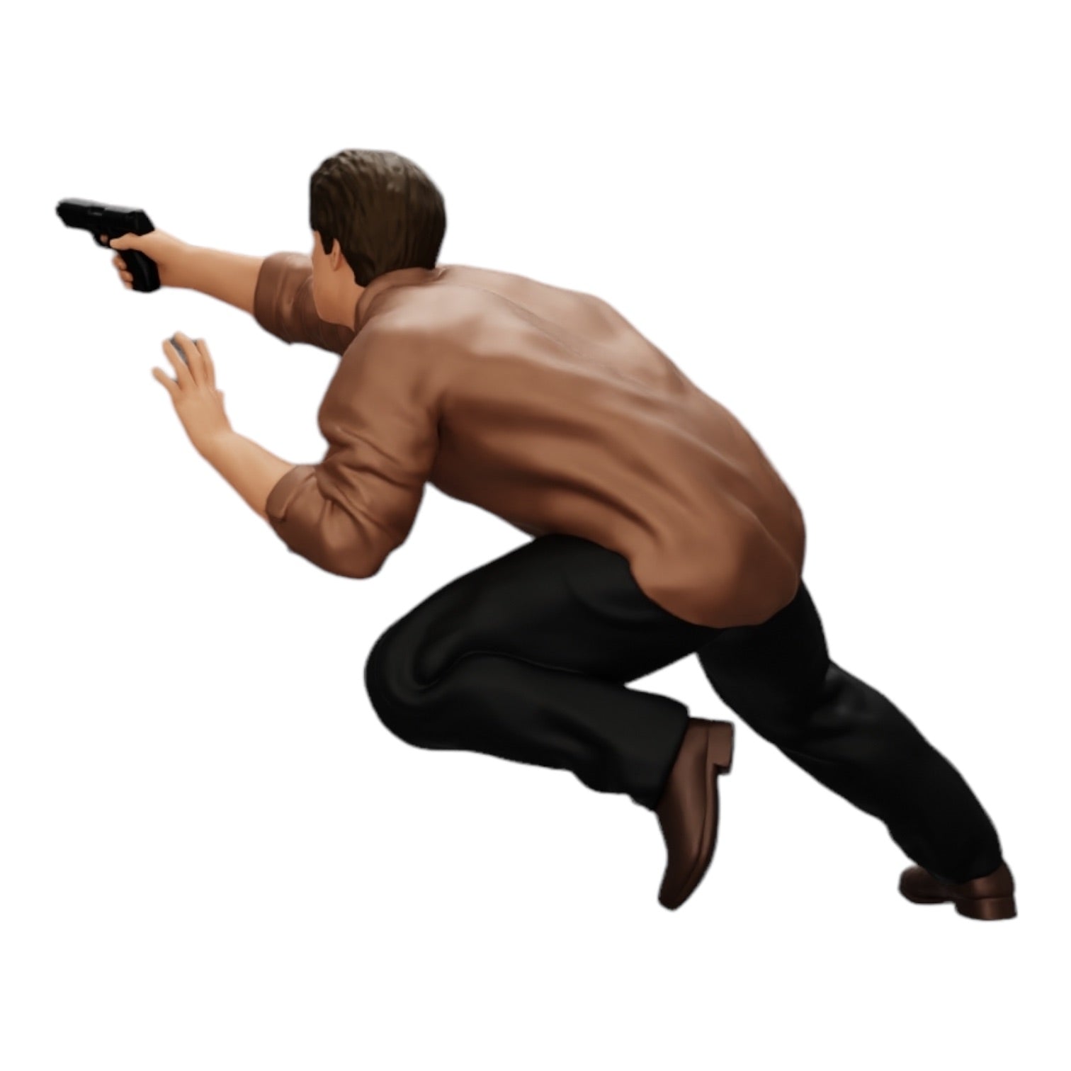 Diorama modelbouw productfoto 0: Gangster schiet met wapen uit auto (Ref Nr. A6)