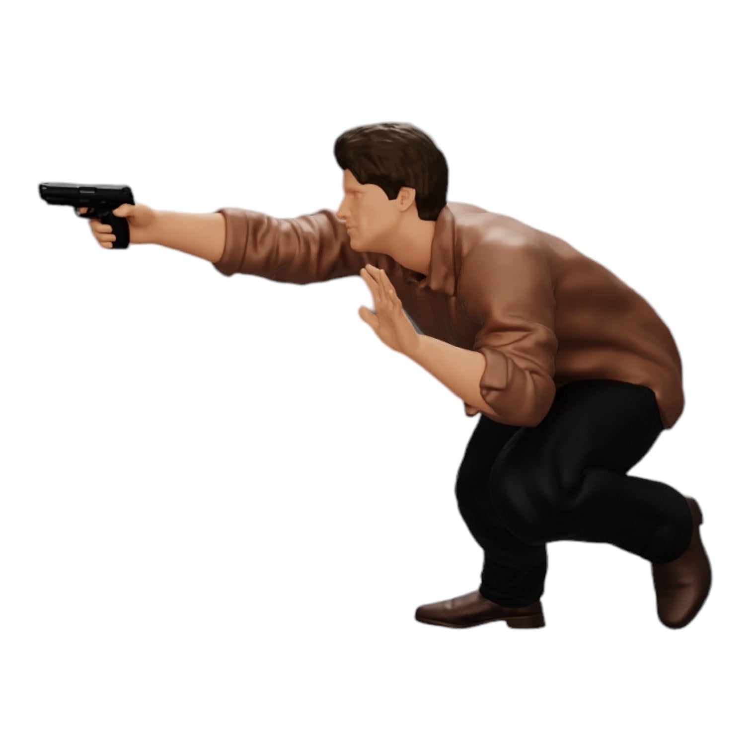 Diorama modelbouw productfoto 0: Gangster schiet met wapen uit auto (Ref Nr. A6)