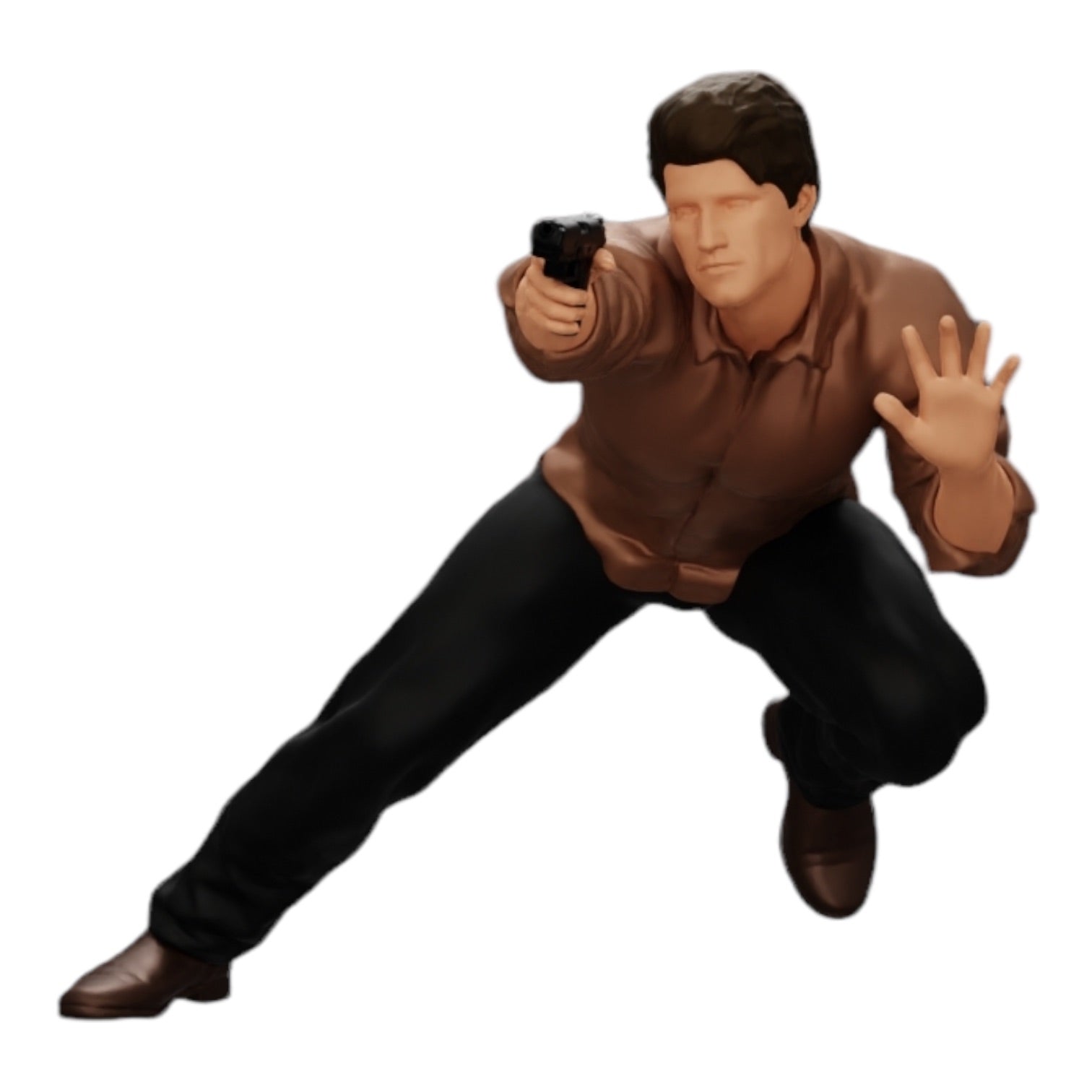 Diorama modelbouw productfoto 0: Gangster schiet met wapen uit auto (Ref Nr. A6)