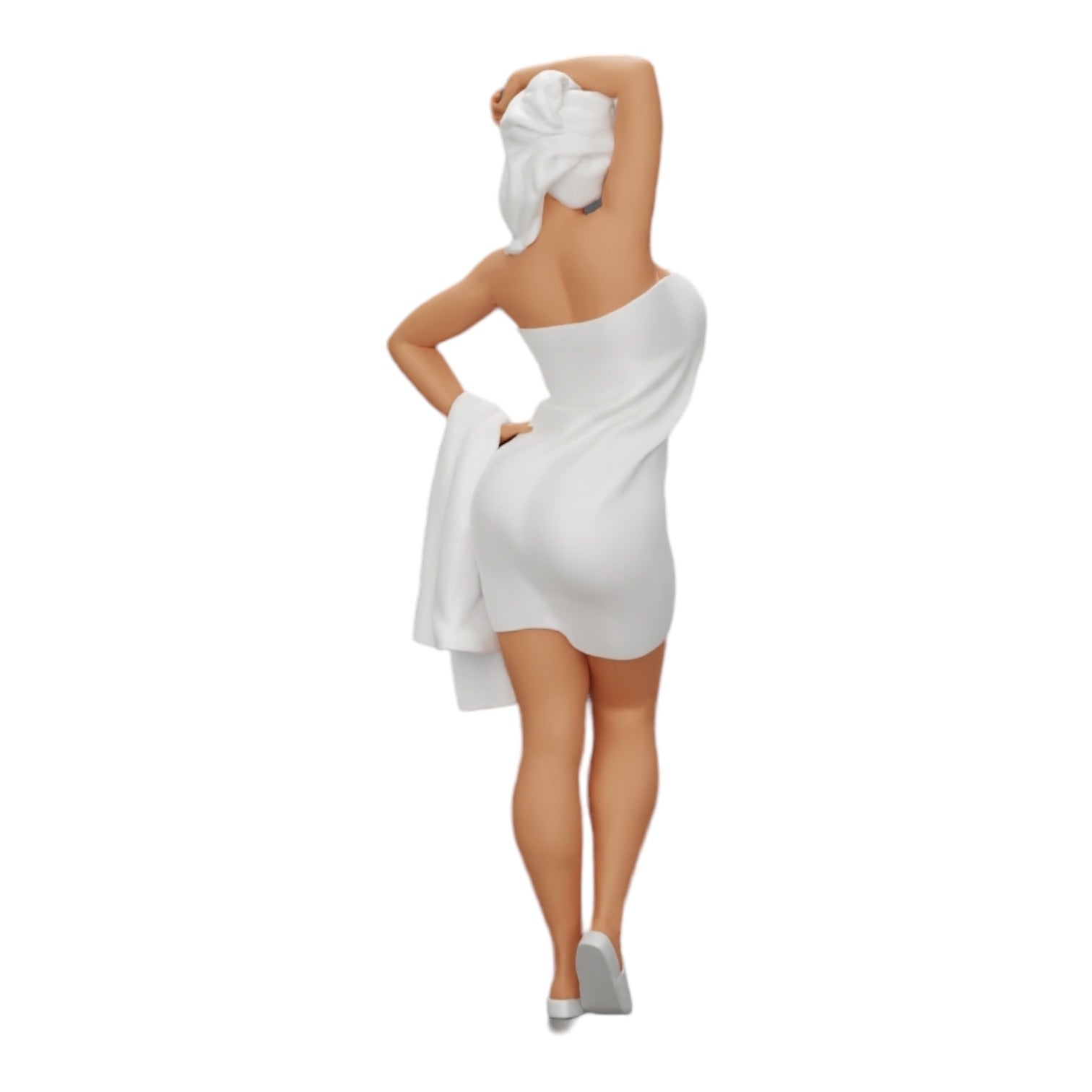 Diorama modelbouw productfoto 0: Sexy vrouw na de douche met badjas en handdoek (Ref Nr. A10)