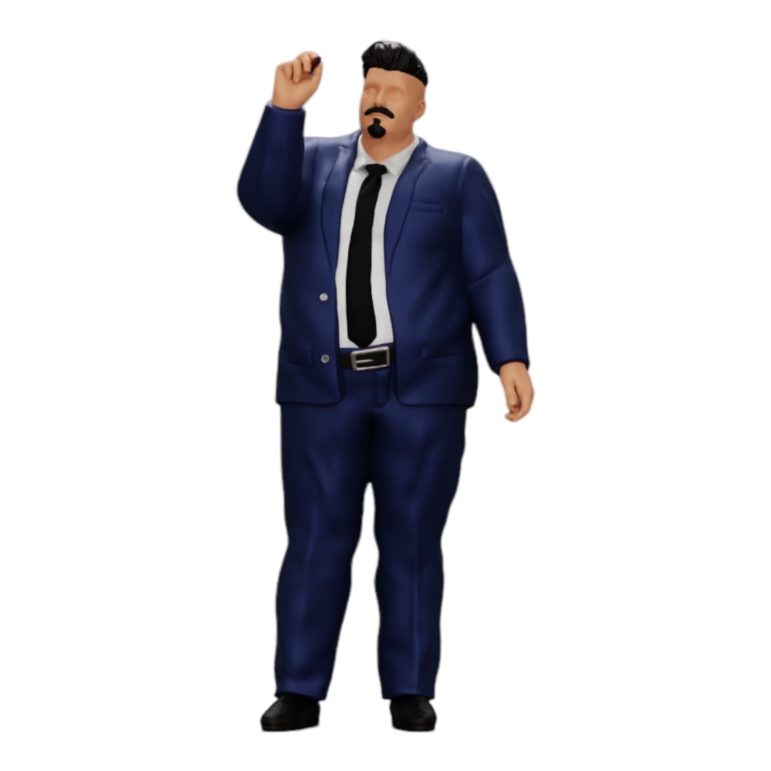 Diorama modelbouw productfoto 0: Corpulente zakenman schrijft op whiteboard (Ref Nr. A19)