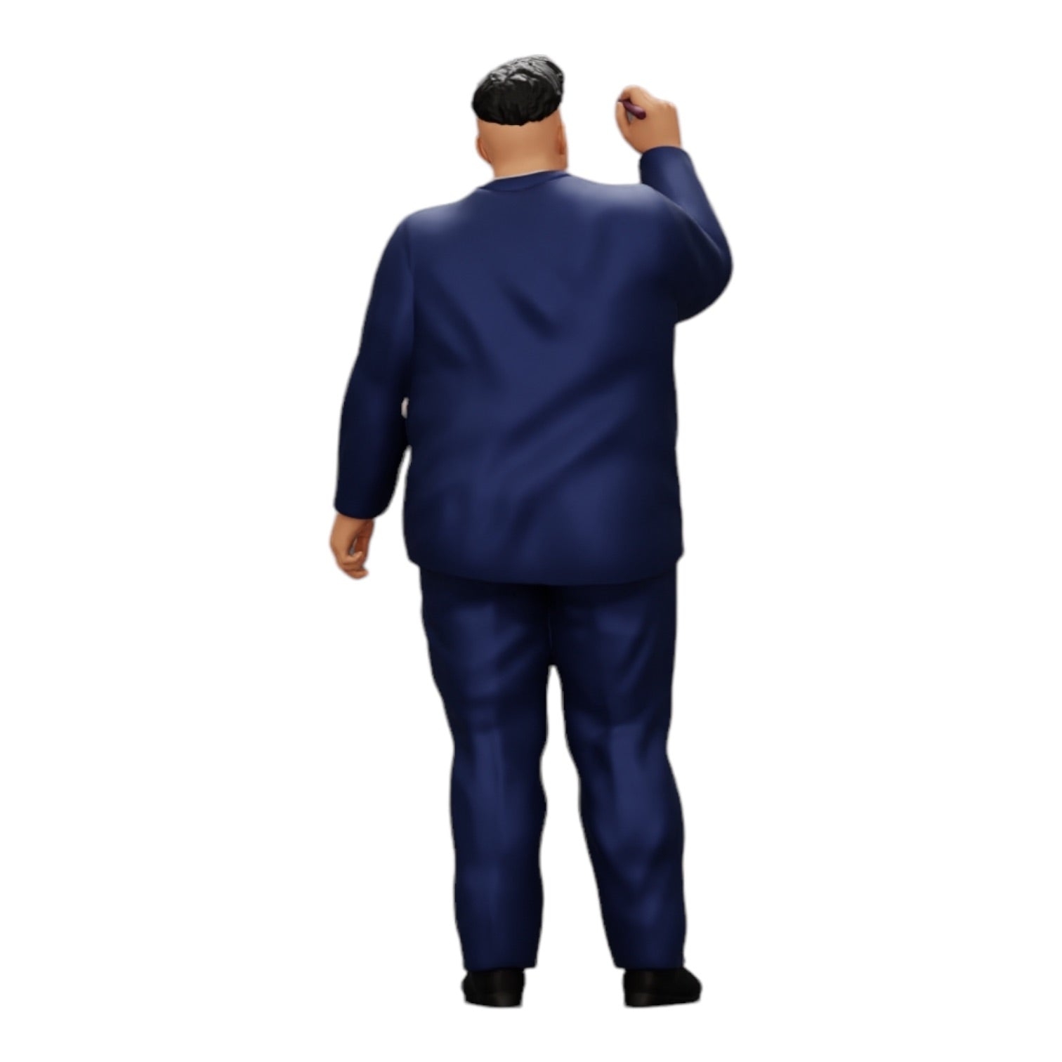 Diorama modelbouw productfoto 0: Corpulente zakenman schrijft op whiteboard (Ref Nr. A19)