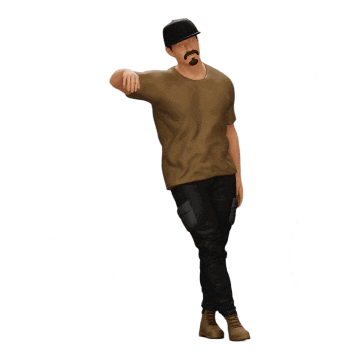 Diorama modelbouw productfoto 0: Gangster met hoed leunt tegen muur (Ref Nr. A23)