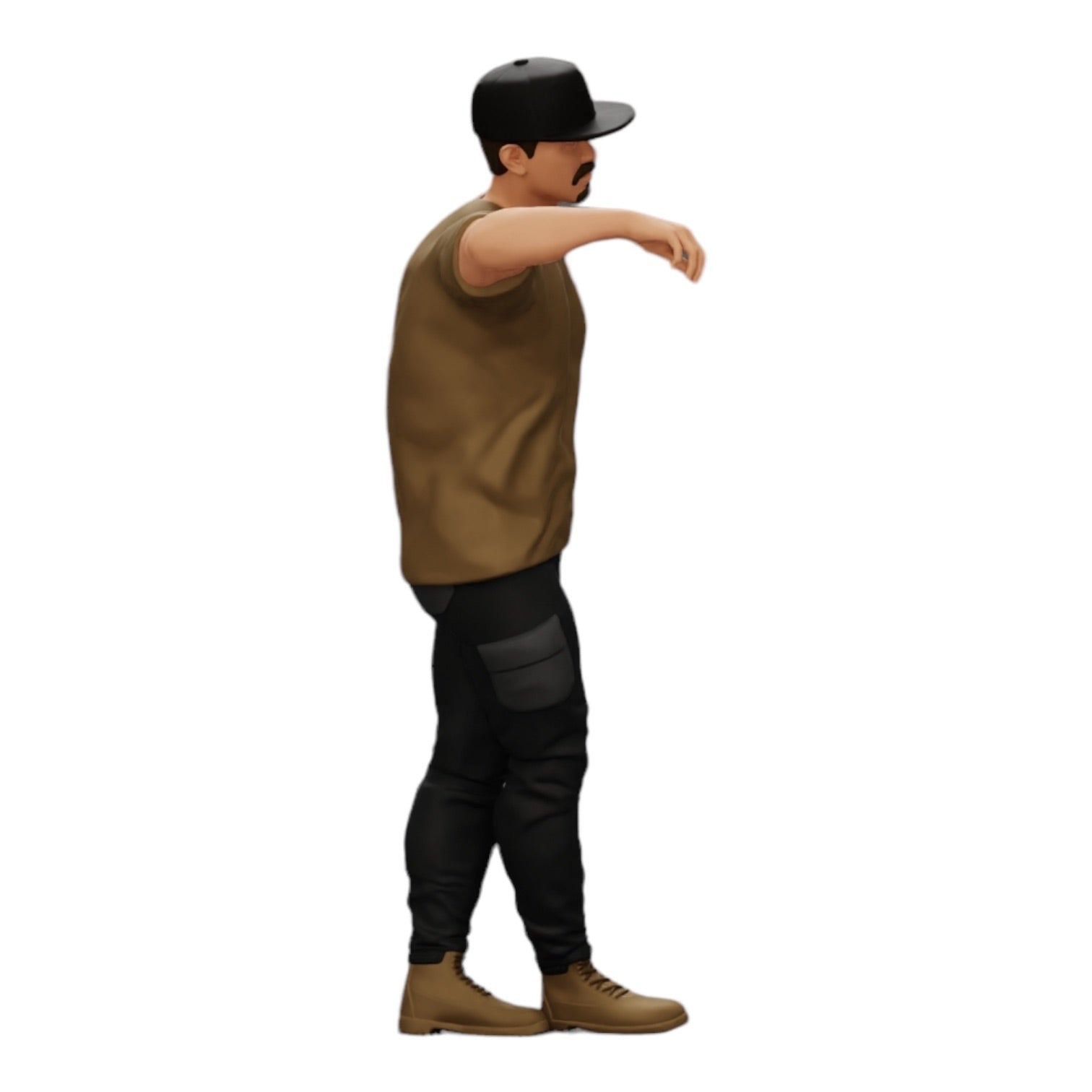 Diorama modelbouw productfoto 0: Gangster met hoed leunt tegen muur (Ref Nr. A23)