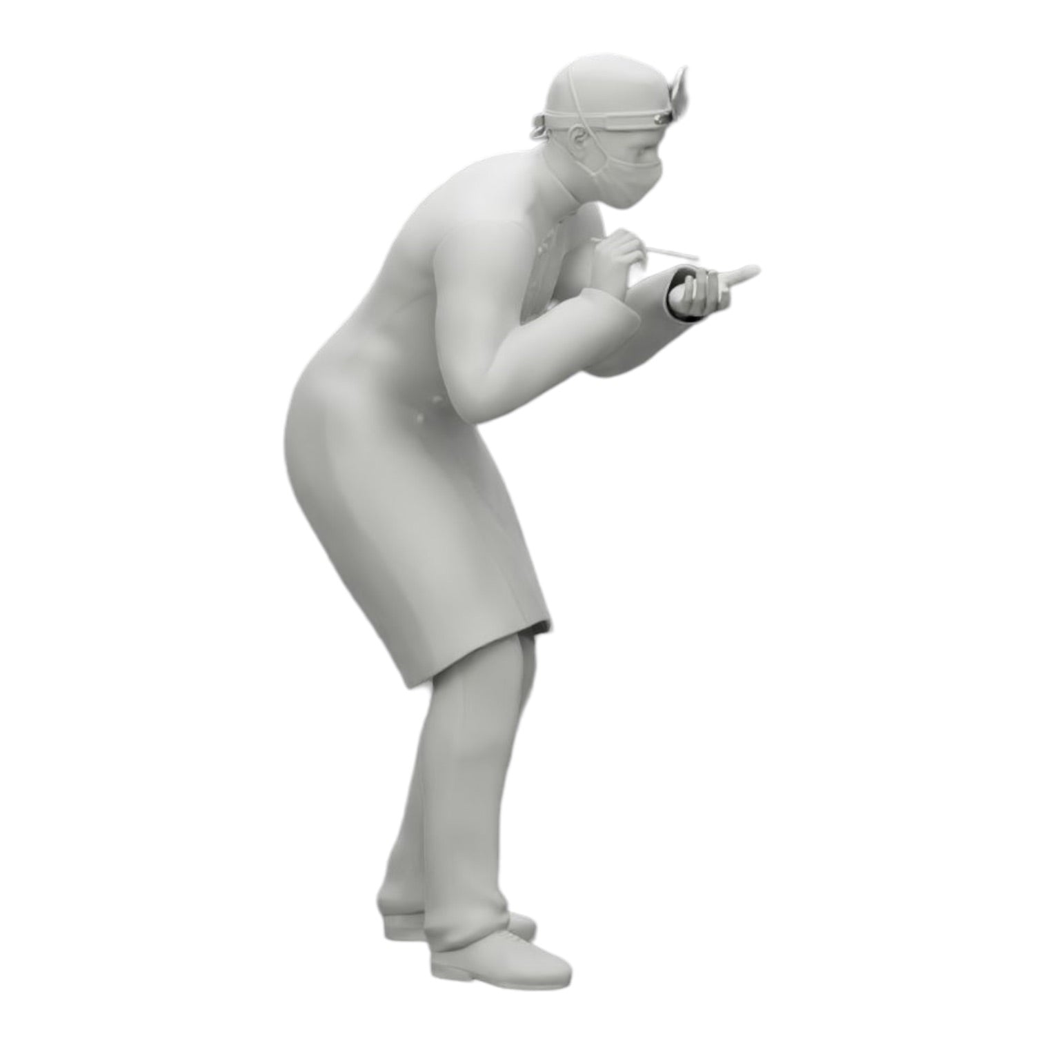 Diorama modelbouw productfoto 0: Chirurg/arts in het ziekenhuis onderzoekt patiënt (Ref Nr. A30)