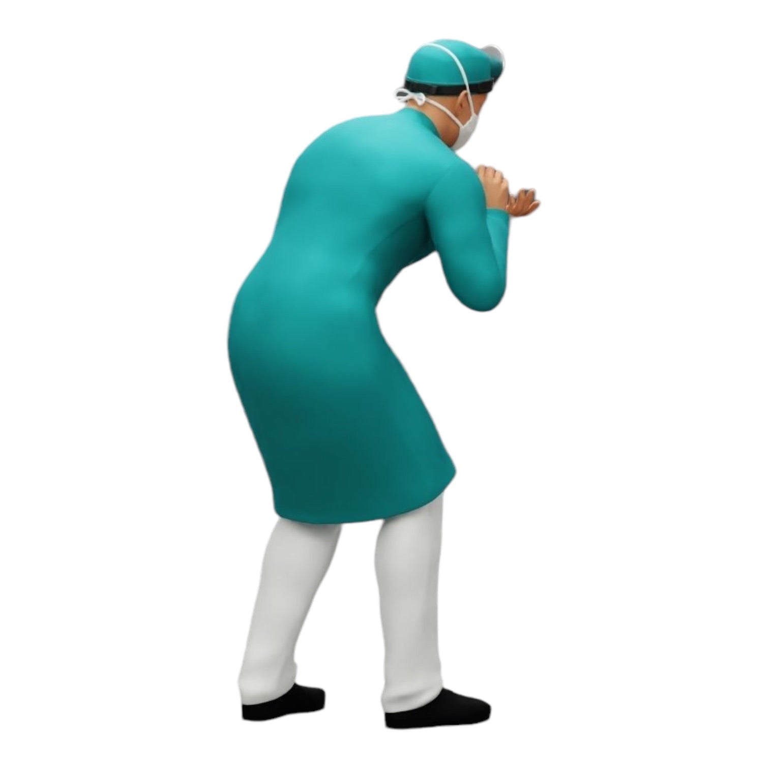 Diorama modelbouw productfoto 0: Chirurg/arts in het ziekenhuis onderzoekt patiënt (Ref Nr. A30)