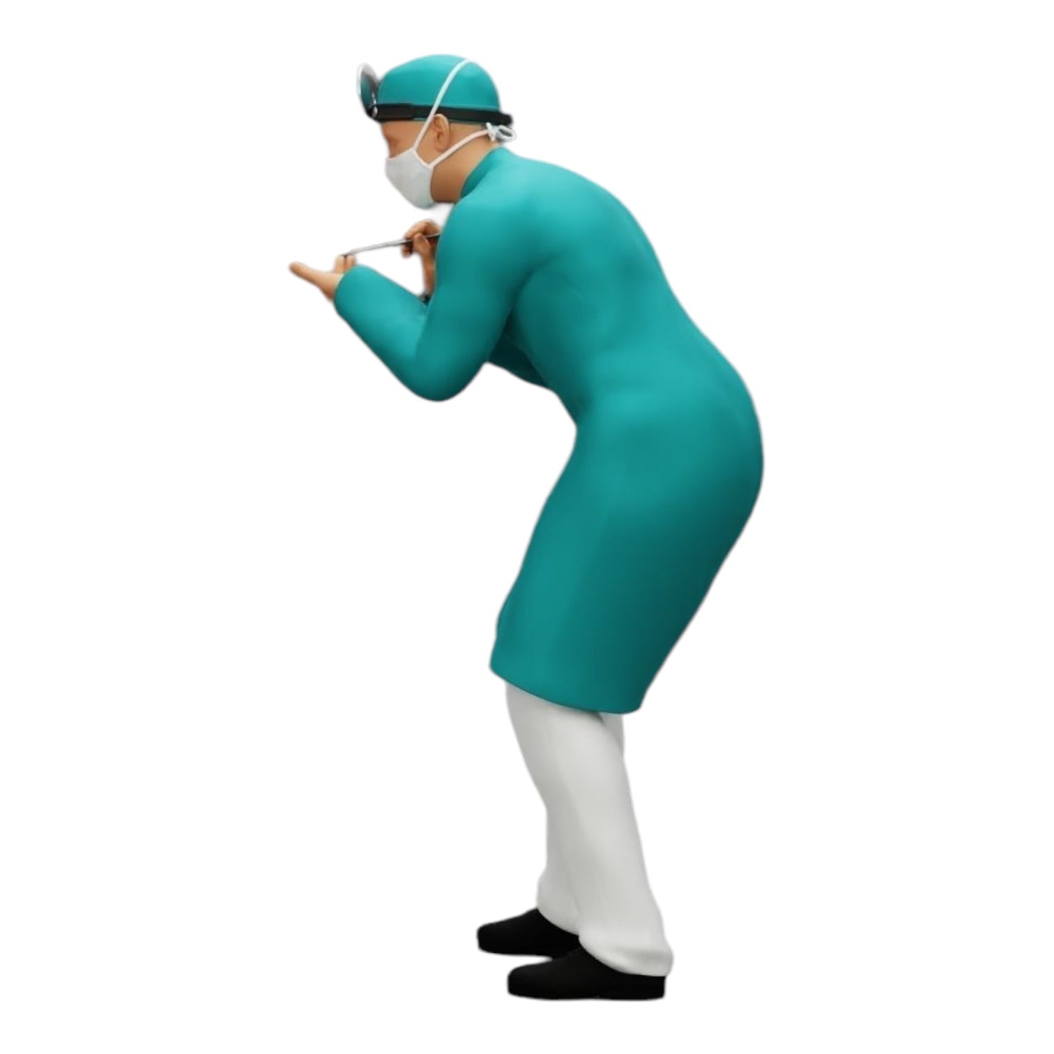 Diorama modelbouw productfoto 0: Chirurg/arts in het ziekenhuis onderzoekt patiënt (Ref Nr. A30)