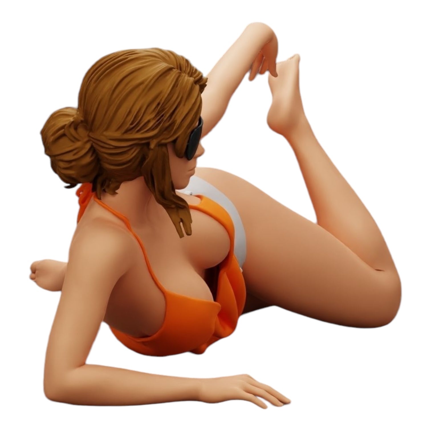 Diorama modelbouw productfoto 0: Sexy meisje met zonnebril en bikini op het zandstrand (Ref Nr. A33)