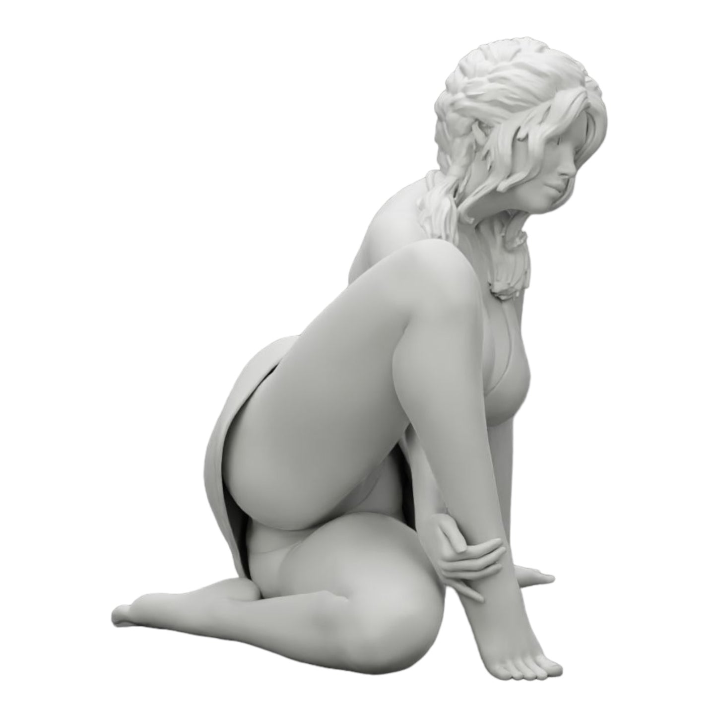 Diorama Modellbau Produktfoto 0: Attraktive Frau sitzt entspannt in der Hocke (Ref Nr. A34)
