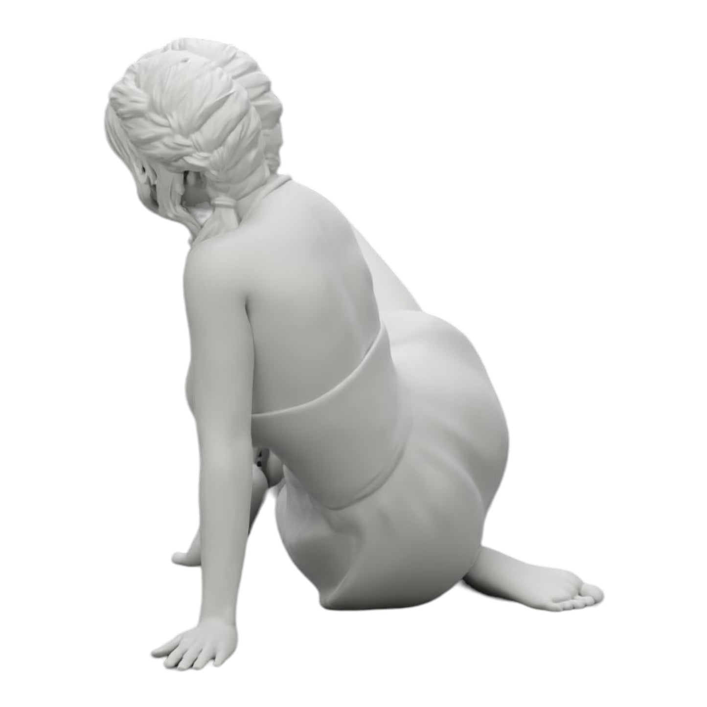 Diorama Modellbau Produktfoto 0: Attraktive Frau sitzt entspannt in der Hocke (Ref Nr. A34)
