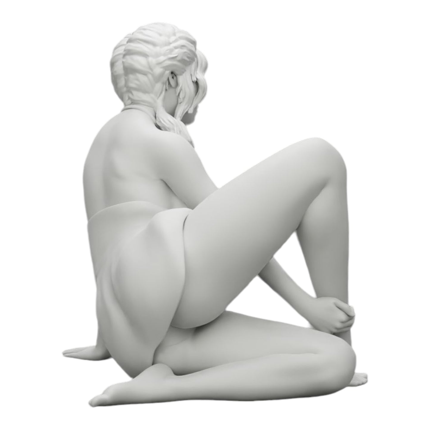 Diorama Modellbau Produktfoto 0: Attraktive Frau sitzt entspannt in der Hocke (Ref Nr. A34)