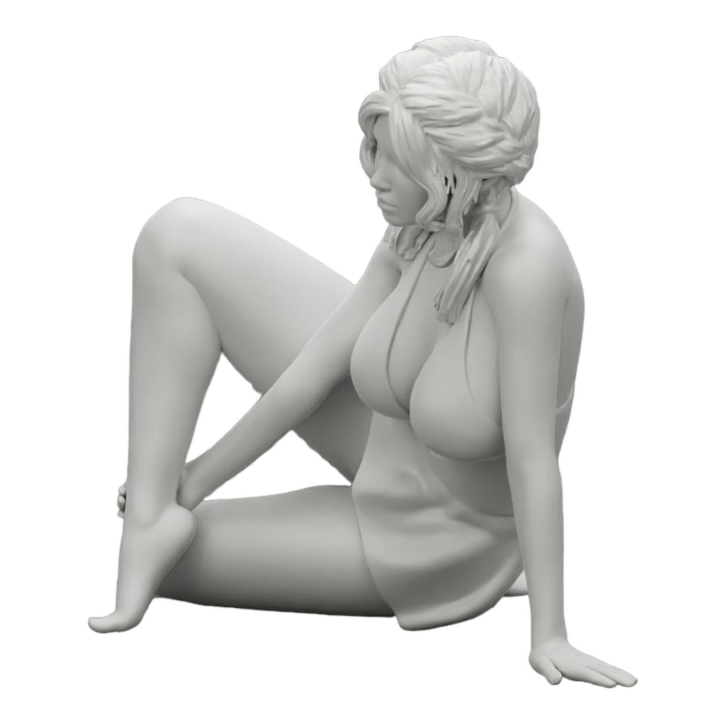 Diorama Modellbau Produktfoto 0: Attraktive Frau sitzt entspannt in der Hocke (Ref Nr. A34)