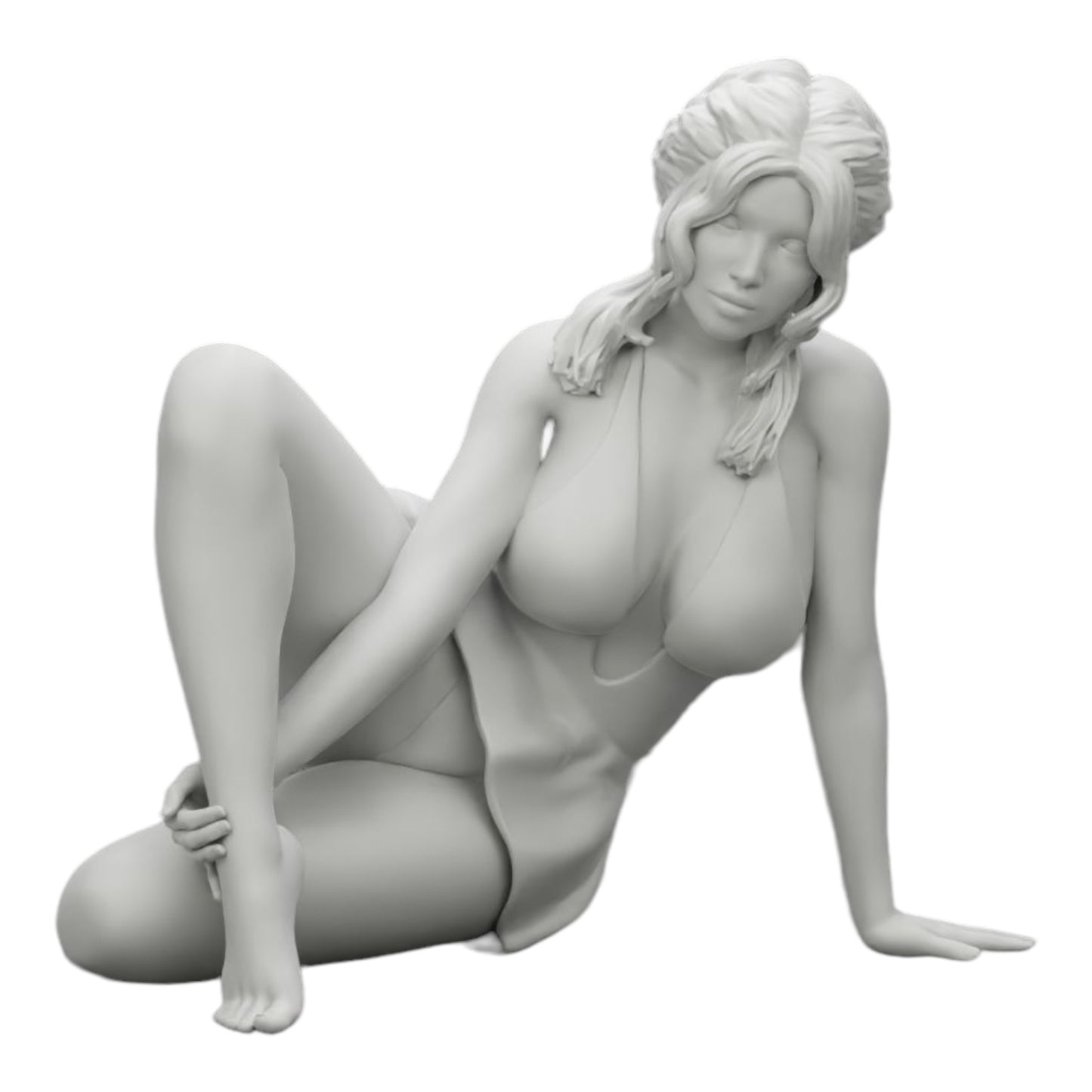 Diorama Modellbau Produktfoto 0: Attraktive Frau sitzt entspannt in der Hocke (Ref Nr. A34)