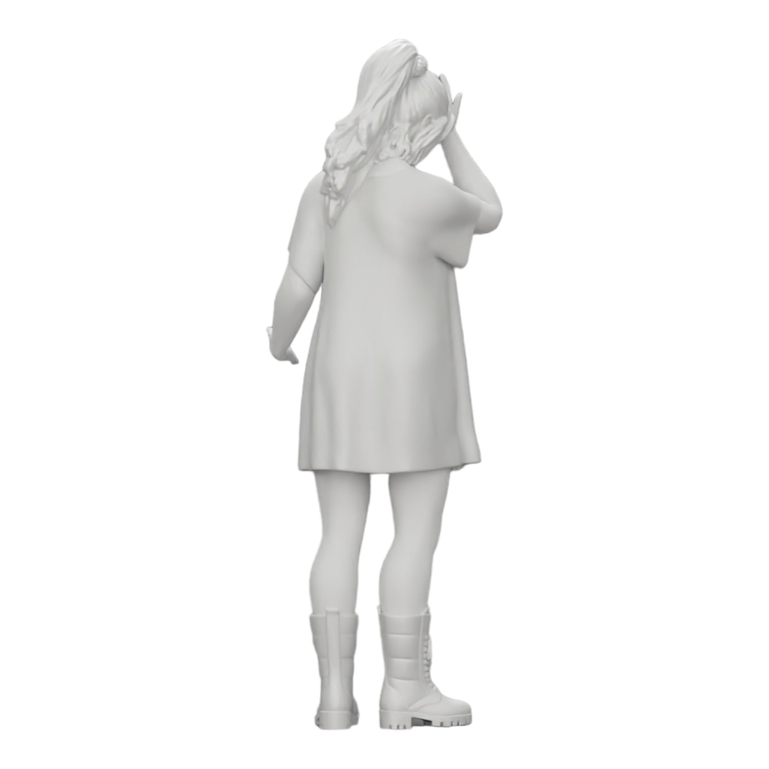 Diorama modelbouw productfoto 0: Jong aantrekkelijk meisje met een lang shirt en laarzen (Ref Nr. A37)