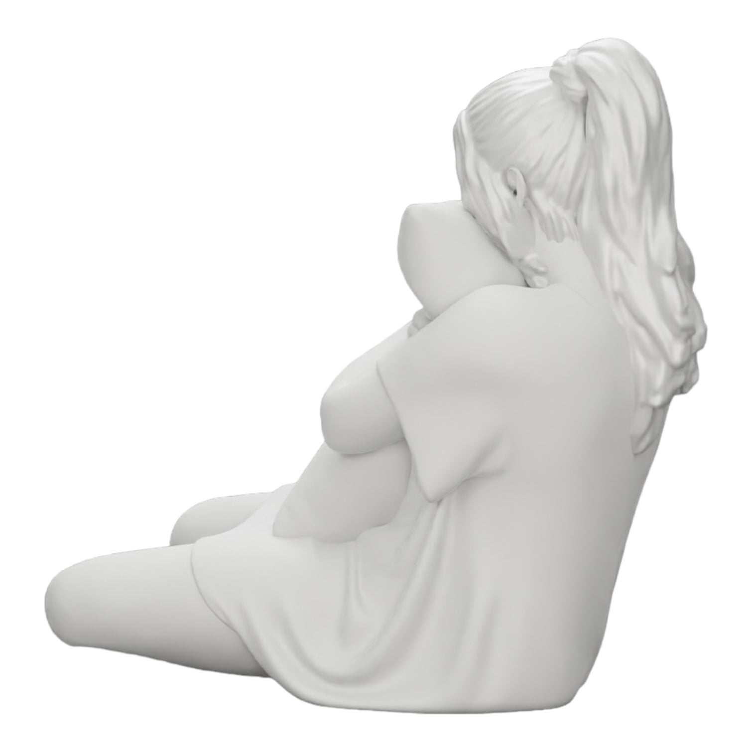 Diorama modelbouw productfoto 0: Meisje kijkt naar horrorfilm en houdt een kussen vast (Ref Nr. A43)