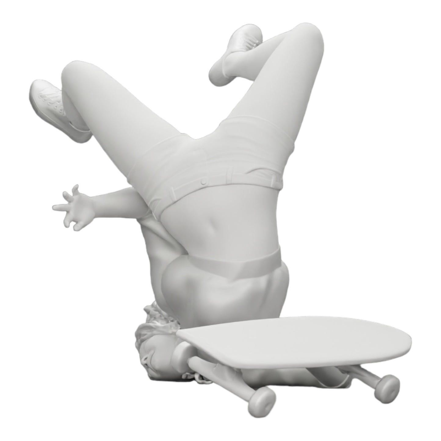 Diorama modelbouw productfoto 0: Meisje met krullend haar valt tijdens het sporten van het skateboard (Ref Nr. A44)