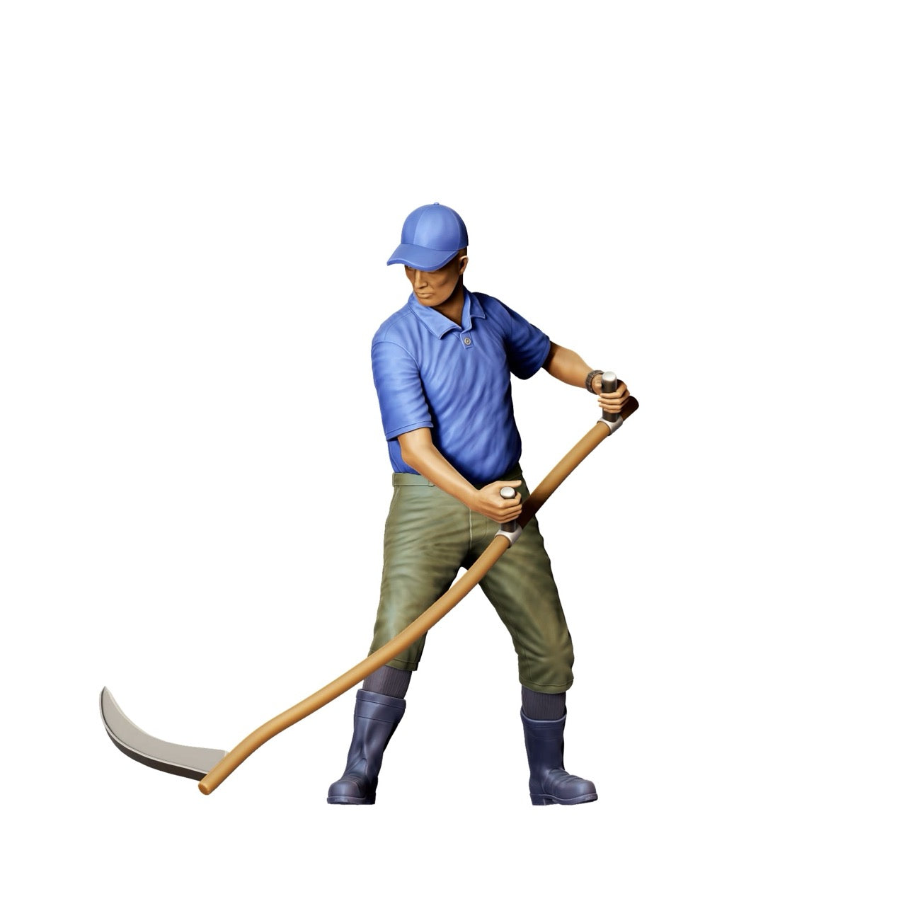 Productafbeelding 6 van 6: Miniatuurfiguur: Boer met Zeis B - Oude Boeren bij het Werk (Nr. 300)
