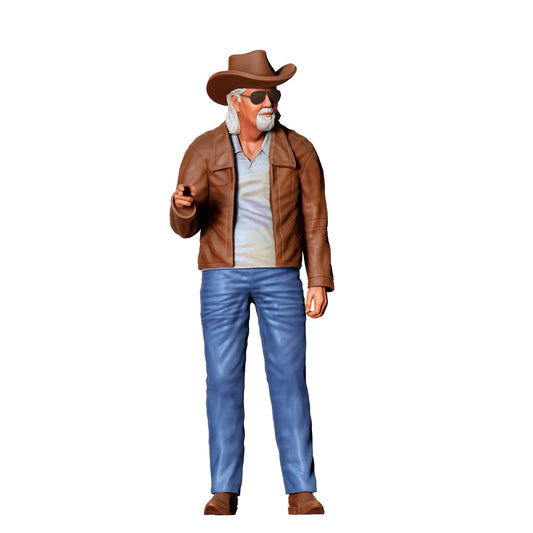 Diorama modelbouw productfoto 0: Man bekijkt auto - Autoscene (Ref. Nr. 362)