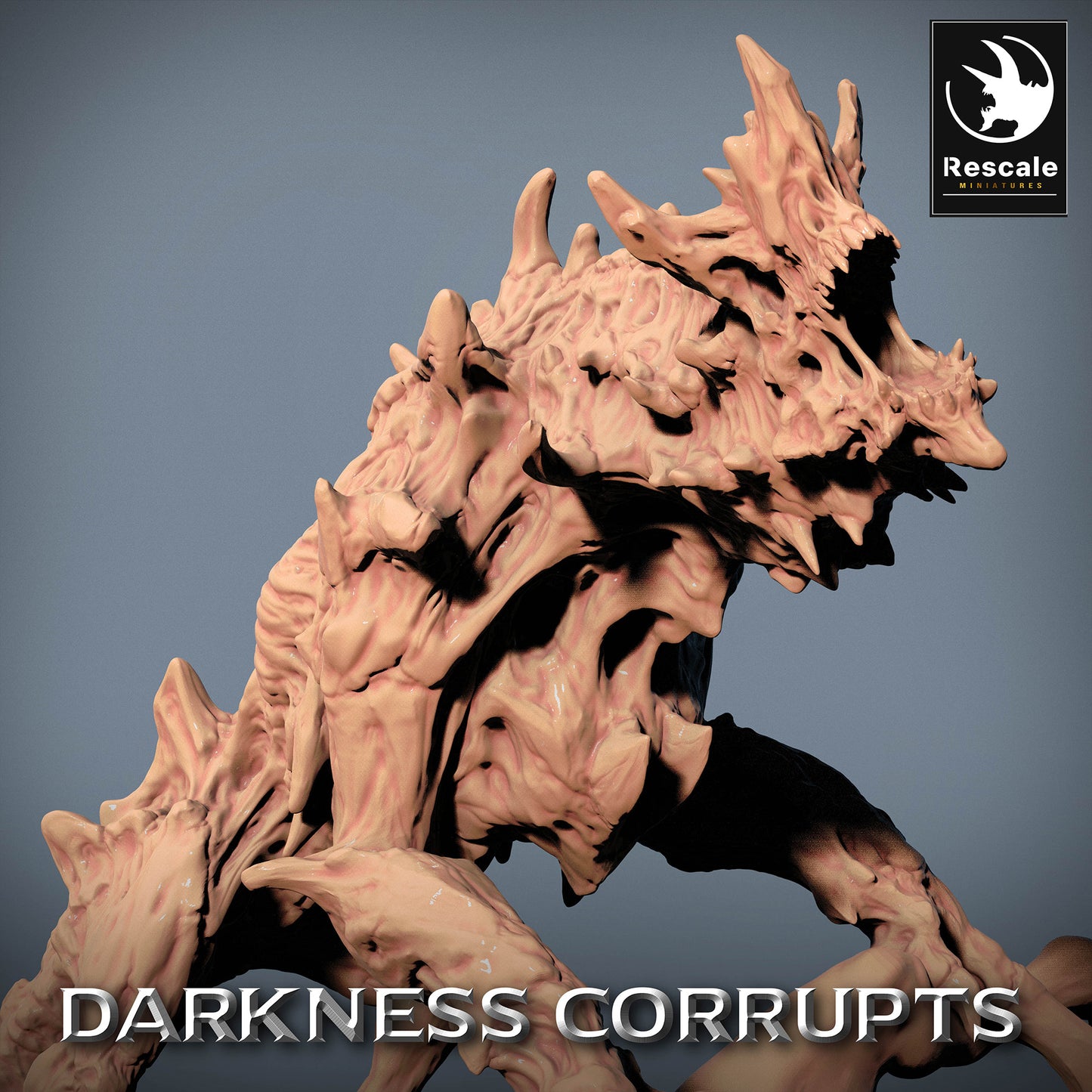 Productafbeelding 4 van 4: Tabletop Miniatuur: Hellehond - demonisch beest, afgrond demon, heljager met doornen en zweepstaart - monsterfiguur, dungeon tegenstander voor wargaming, skirmish, diorama (23_07_C7)