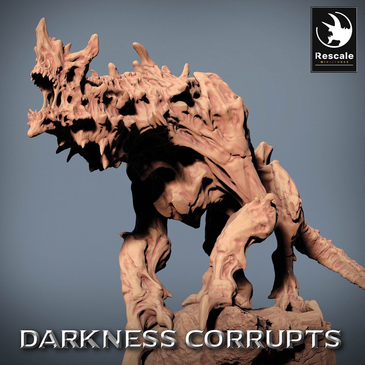 Productafbeelding 4 van 4: Fantasy Figuur: Helhond, Demon Beest Afgrondbroed, Droomhond en Baasmonster met Doornrug, Beenplaten, Overlange Klauwen en Vlegelstaart (23_07_C3)