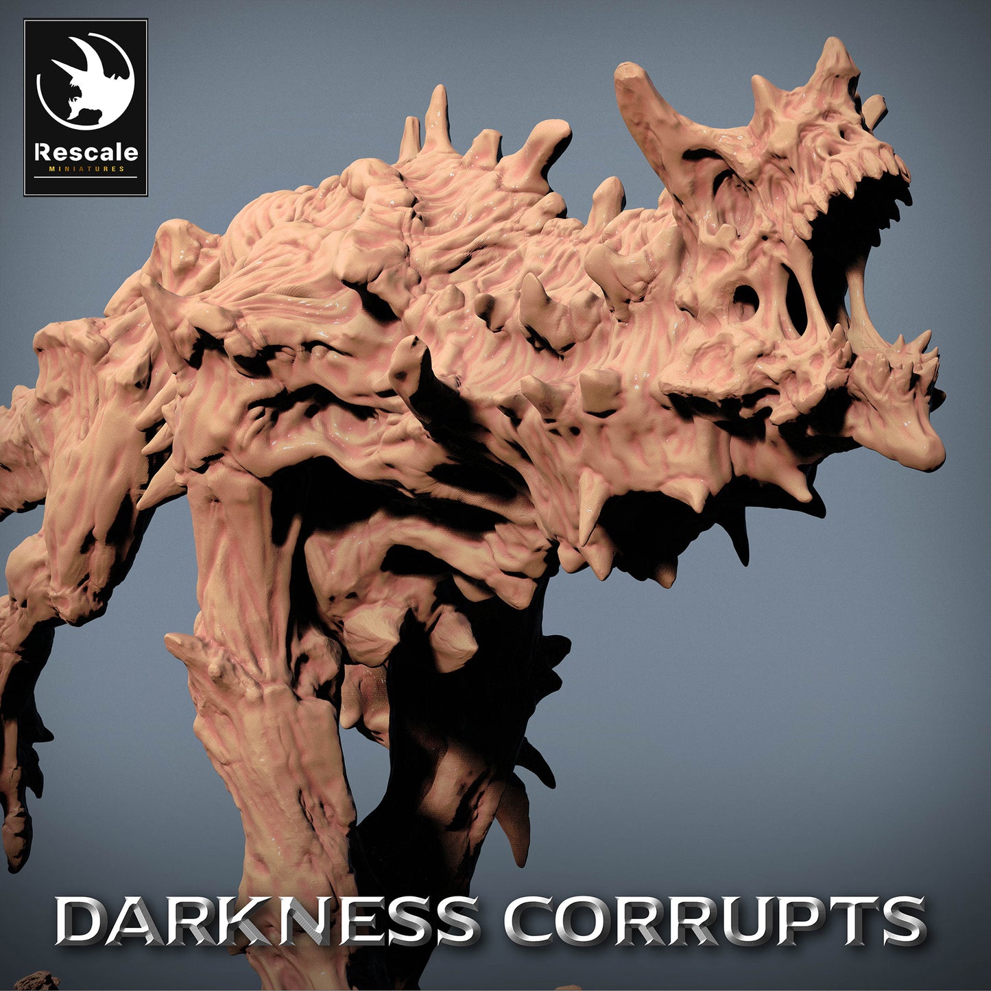 Productafbeelding 4 van 4: Fantasy Miniatuur: Hellehond Hellhound - Demonbeest, Nachtmerrie-Hond, Bottenwolf - Monster Model en Baas Tegenstander voor Tabletop, Skirmish, Dungeon-Crawler & Wargame (23_07_C6)