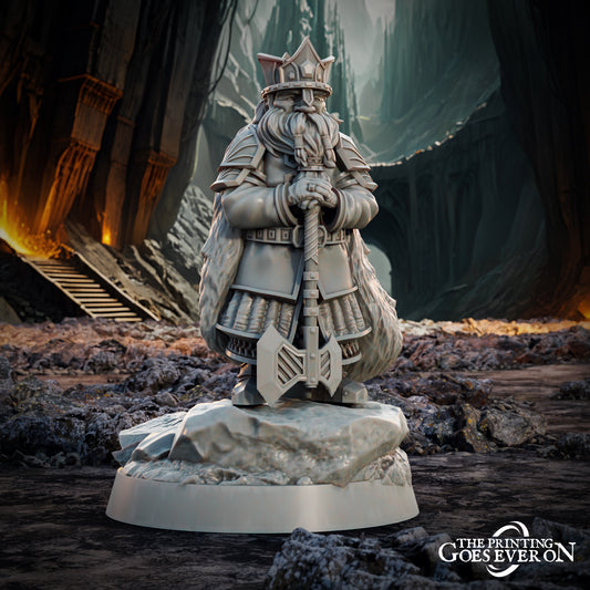 Productfoto Tabletop 28mm The Printing Goes Ever On (TPGEO) 0: Dwergen Koning - Oude Heerser van het Dwergenrijk