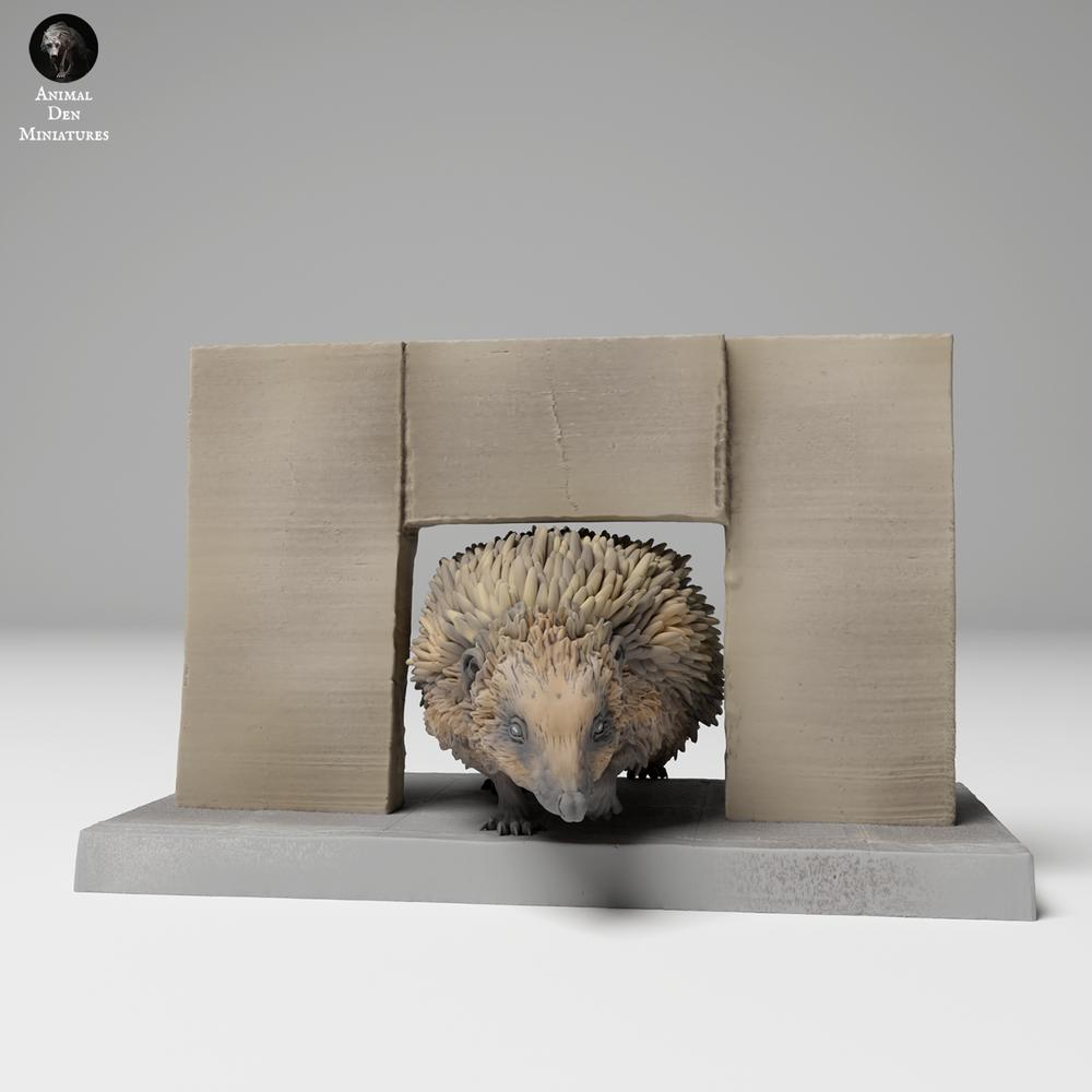Productfoto 3: Wilde dierenfiguur: Europese egel - steekt een hek over (24_11_06)