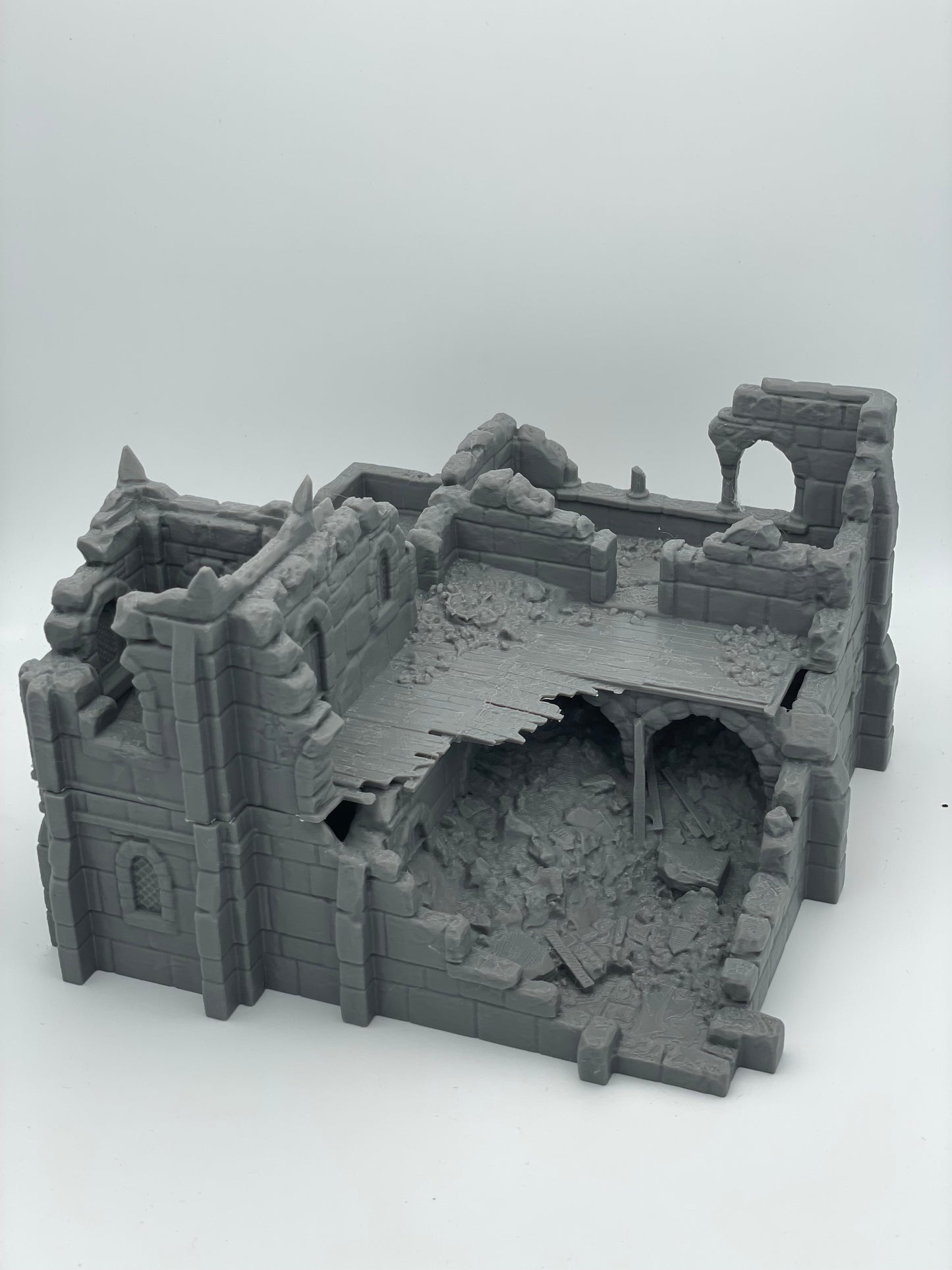 Productfoto Tabletop 28mm The Printing Goes Ever On (TPGEO) 0: Ruïne middeleeuws woonhuis C - Overblijfselen van het gebouw uit het mensenrijk Gonthan