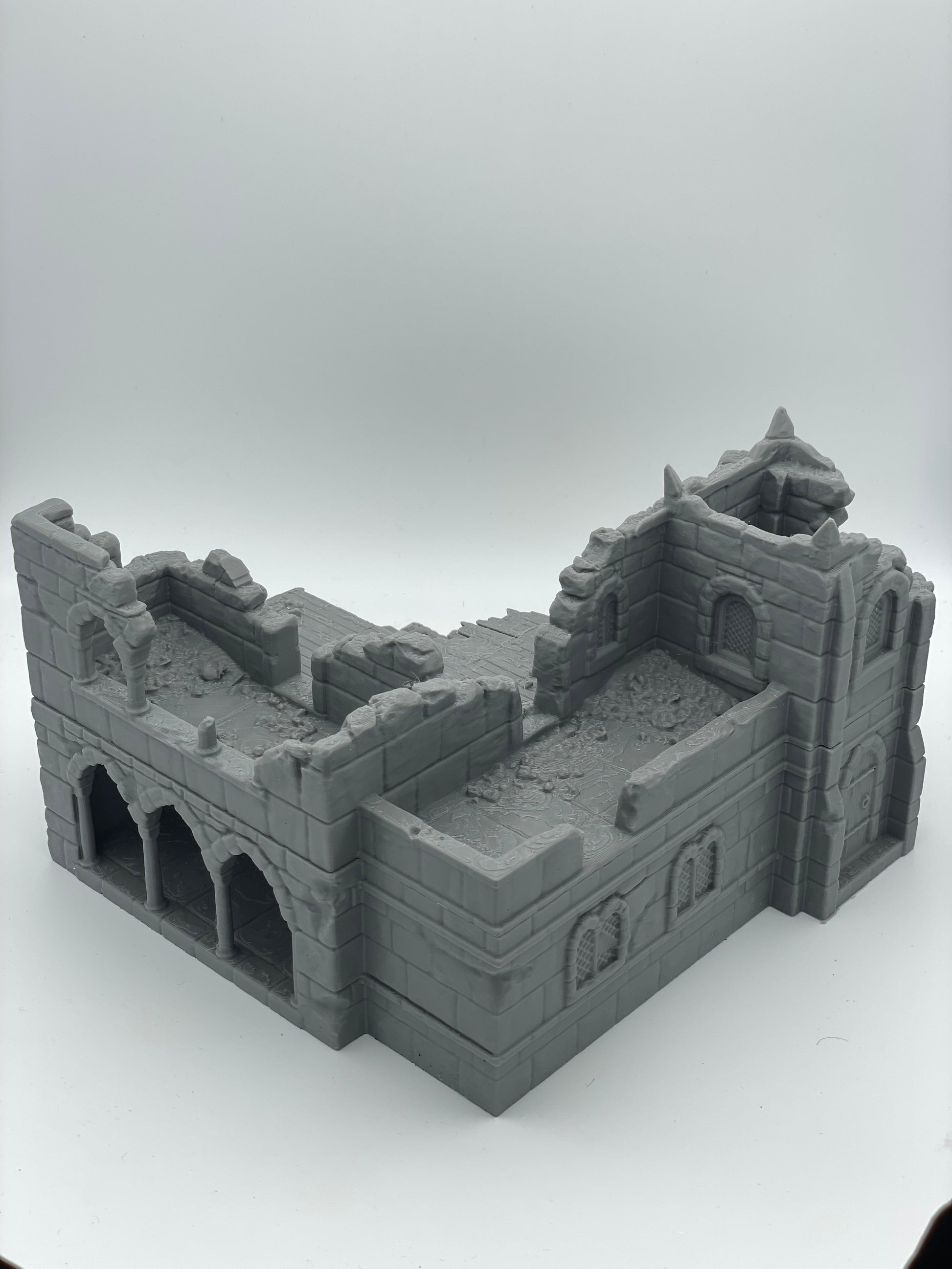Productfoto Tabletop 28mm The Printing Goes Ever On (TPGEO) 0: Ruïne middeleeuws woonhuis C - Overblijfselen van het gebouw uit het mensenrijk Gonthan