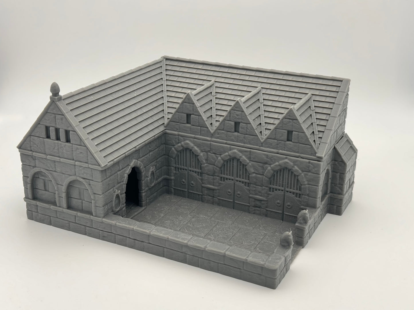 Productfoto Tabletop 28mm The Printing Goes Ever On (TPGEO) 0: Stallingen Ivory City - Gebouw Koninkrijk Gonthan - Stallen Tabletop Terrein