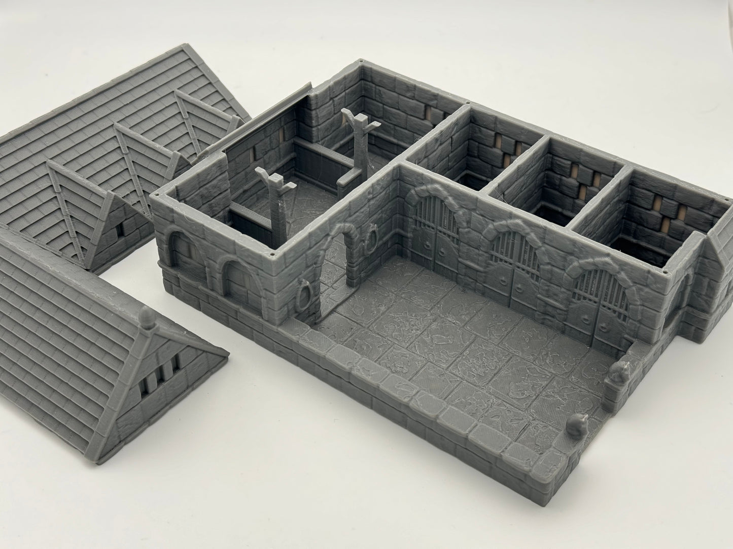 Productfoto Tabletop 28mm The Printing Goes Ever On (TPGEO) 0: Stallingen Ivory City - Gebouw Koninkrijk Gonthan - Stallen Tabletop Terrein