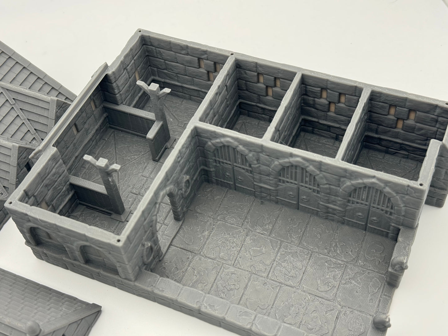 Productfoto Tabletop 28mm The Printing Goes Ever On (TPGEO) 0: Stallingen Ivory City - Gebouw Koninkrijk Gonthan - Stallen Tabletop Terrein
