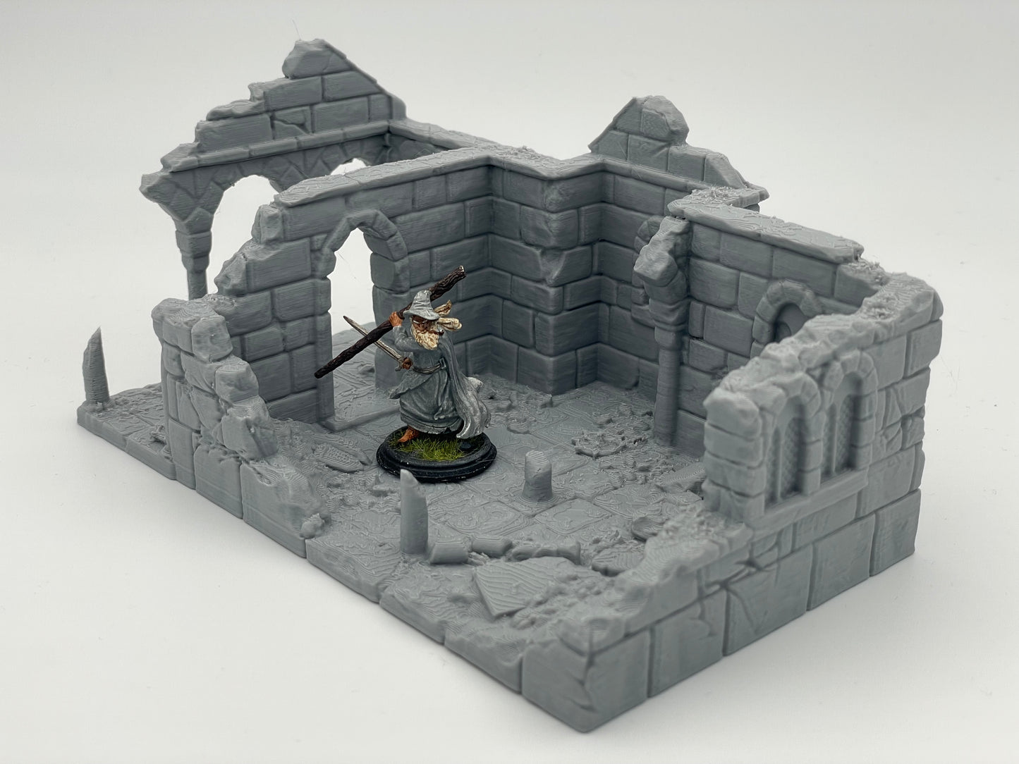 Produktfoto Tabletop 28mm The Printing Goes Ever On (TPGEO) 0: Ruine mittelalterliches Wohnhaus A1 - Überreste Gebäude aus dem Menschenreich Gonthan