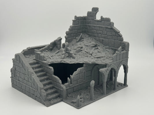 Productfoto Tabletop 28mm The Printing Goes Ever On (TPGEO) 0: Huis B Ruïnes Ivory City - Gebouw Koninkrijk Gonthan - Tabletop Terrain