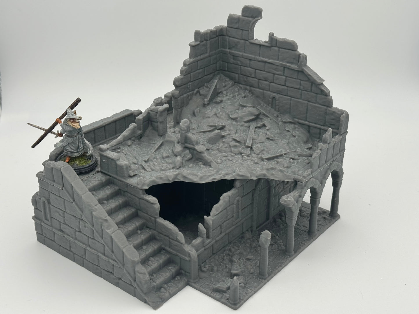 Productfoto Tabletop 28mm The Printing Goes Ever On (TPGEO) 0: Huis B Ruïnes Ivory City - Gebouw Koninkrijk Gonthan - Tabletop Terrain