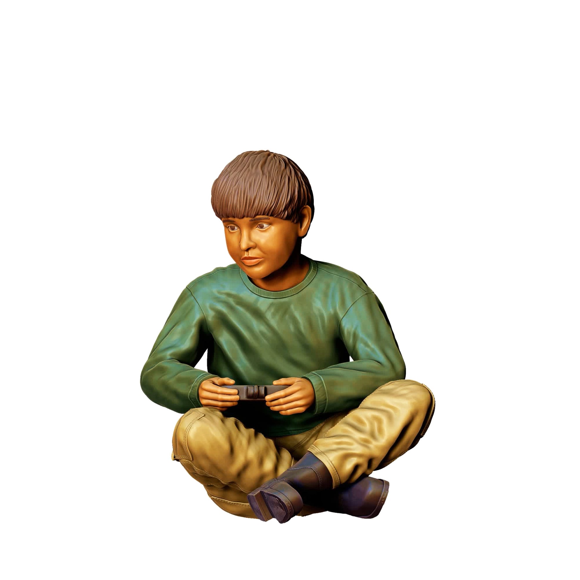 Diorama modelbouw productfoto 0: Speelkinderen met radiografisch bestuurbare auto's - Speelstraten set