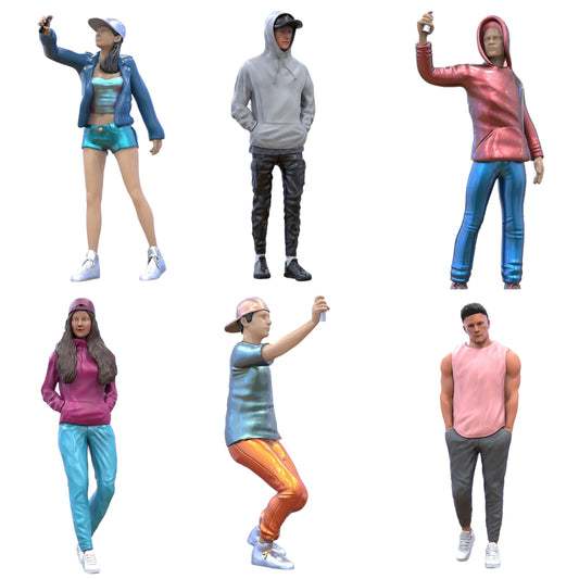 Productfoto Diorama en Modelbouw Miniatuurfiguur: Sprayer Gang Set, 6 Figuren