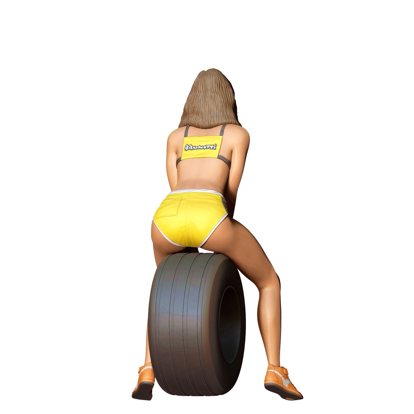 Produktfoto 0: Grid Girl: Frau mit Reifen - Rennbetrieb