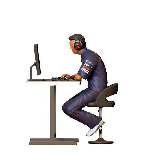 Diorama modelbouw productfoto 0: Race-ingenieur - raceteam met computer 1 (Ref. Nr. 316)