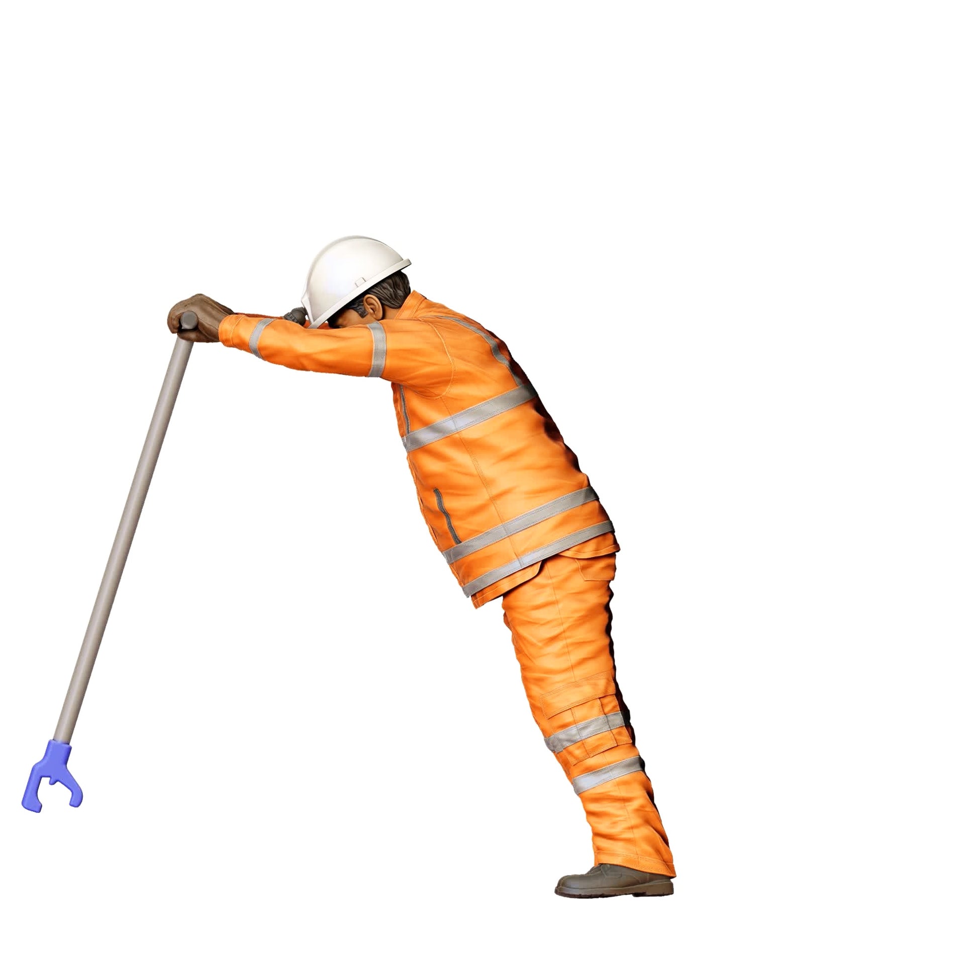 Diorama modelbouw productfoto 0: Arbeider aan het spoor met gereedschap - Spoorwegmedewerker/ Bouwvakker B (Ref. Nr. 388)