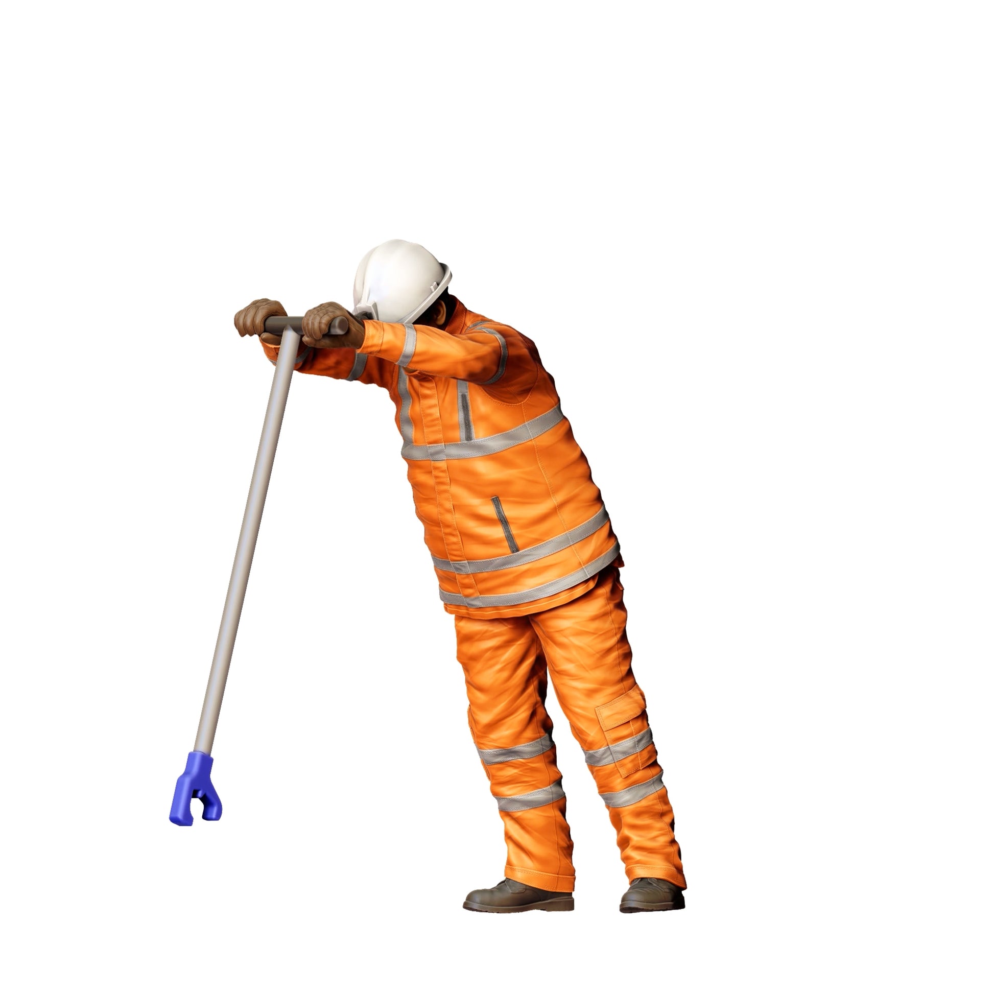 Diorama modelbouw productfoto 0: Arbeider aan het spoor met gereedschap - Spoorwegmedewerker/ Bouwvakker B (Ref. Nr. 388)