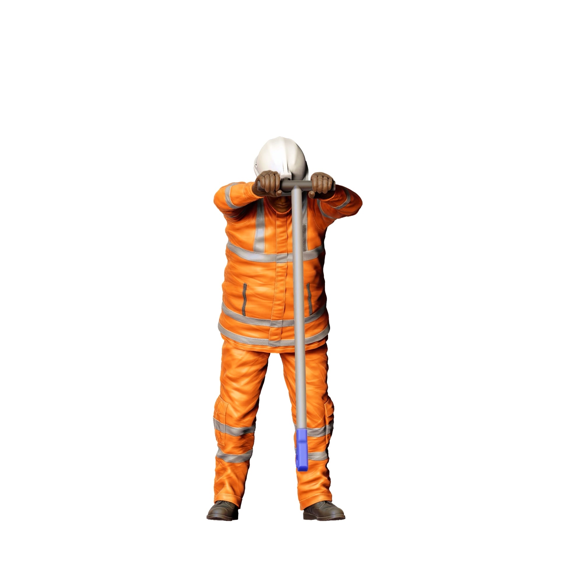 Diorama modelbouw productfoto 0: Arbeider aan het spoor met gereedschap - Spoorwegmedewerker/ Bouwvakker B (Ref. Nr. 388)