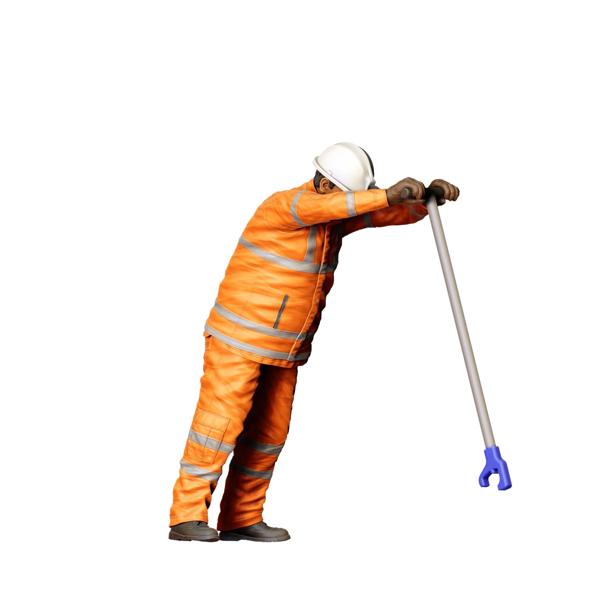 Diorama modelbouw productfoto 0: Arbeider aan het spoor met gereedschap - Spoorwegmedewerker/ Bouwvakker B (Ref. Nr. 388)