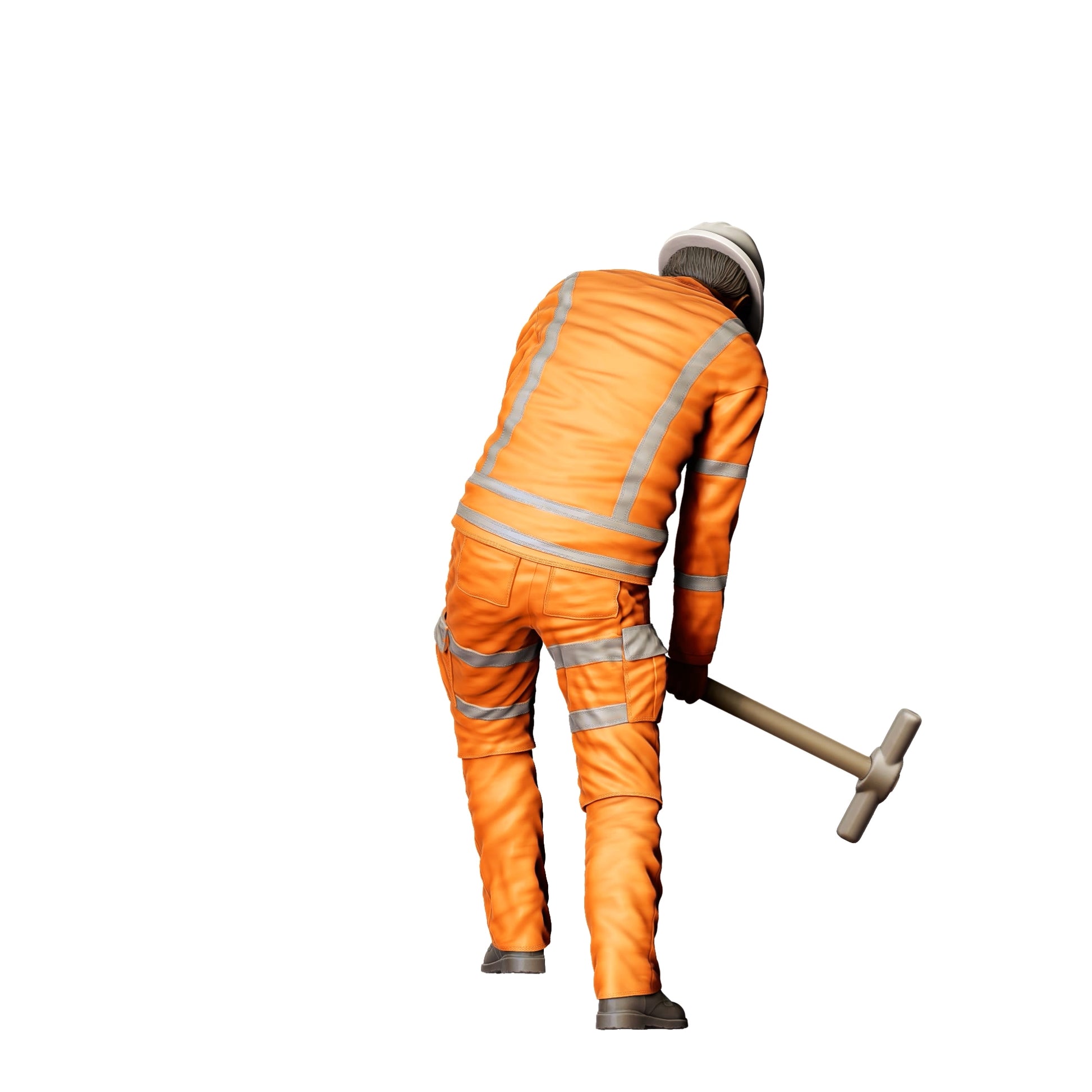 Diorama modelbouw productfoto 0: Arbeider aan het spoor met hamer - Spoorwerker/Bouwvakker A (Ref. Nr. 387)