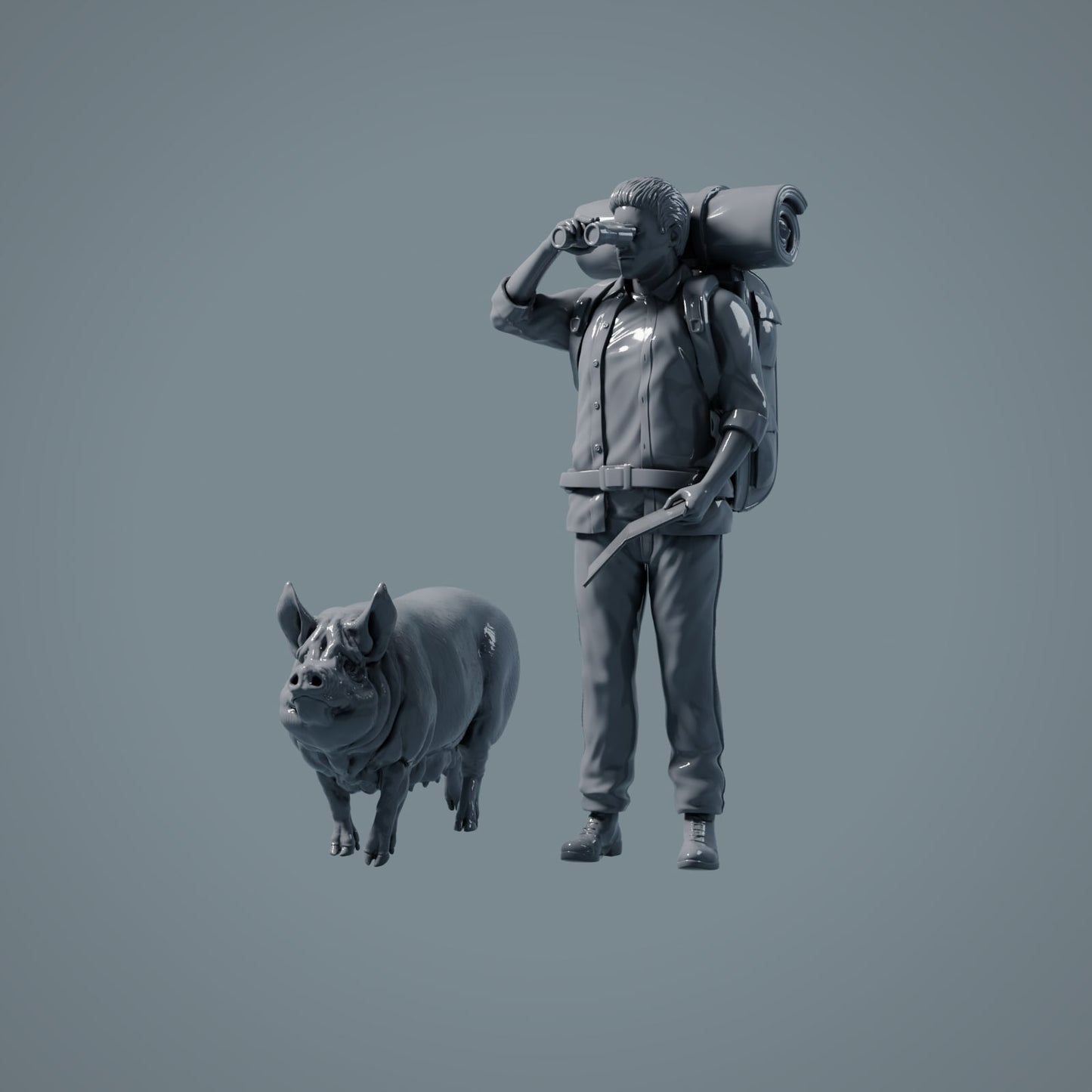 Boerderij Dier Figuren: Varken - Berkshire Pig (a035)