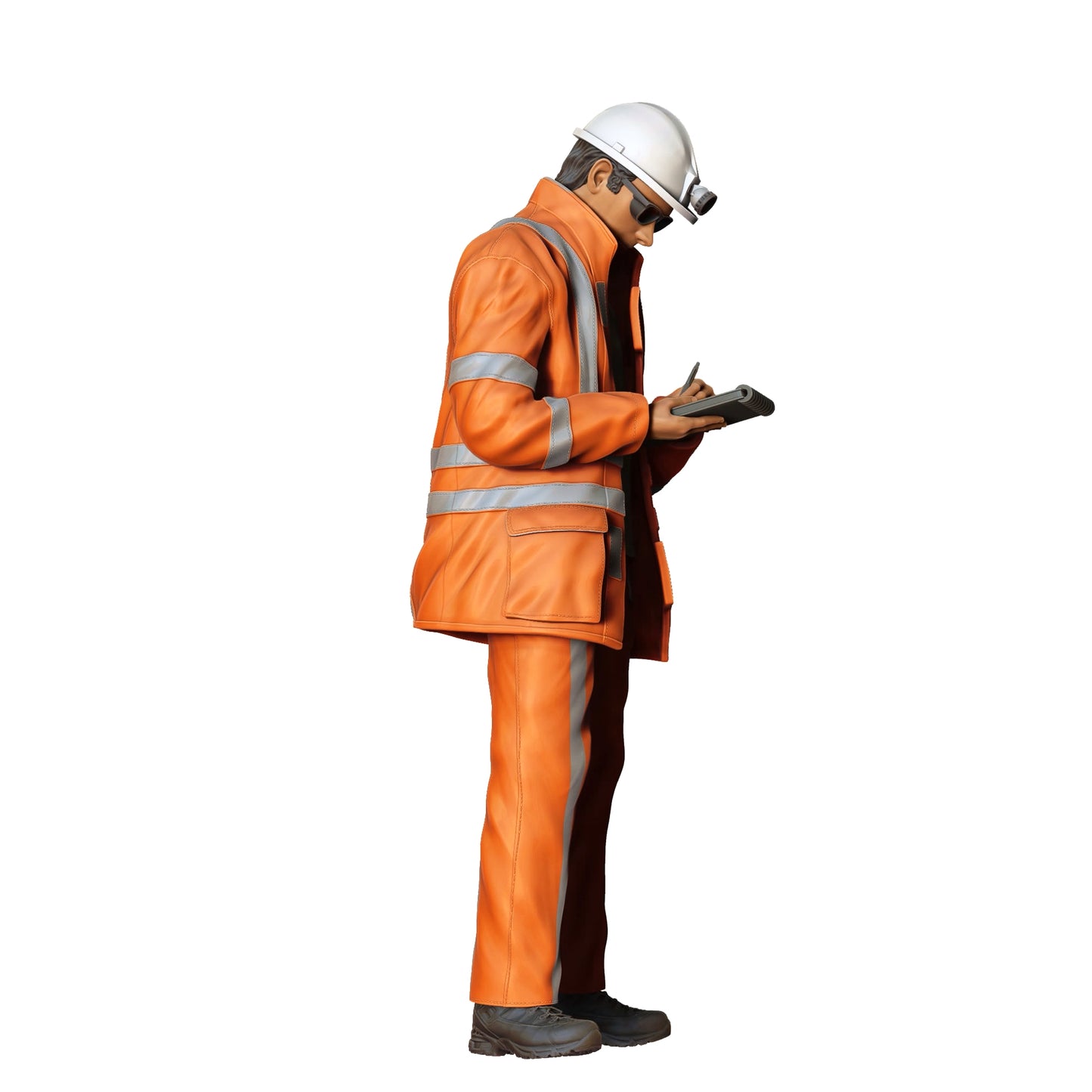 Productfoto 0: Straatwerker met notitieblok: Landmeter op de bouwplaats