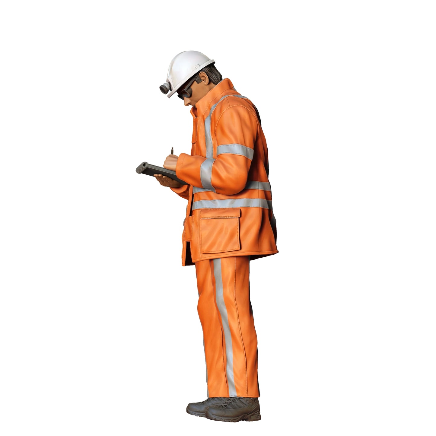 Productfoto 0: Straatwerker met notitieblok: Landmeter op de bouwplaats