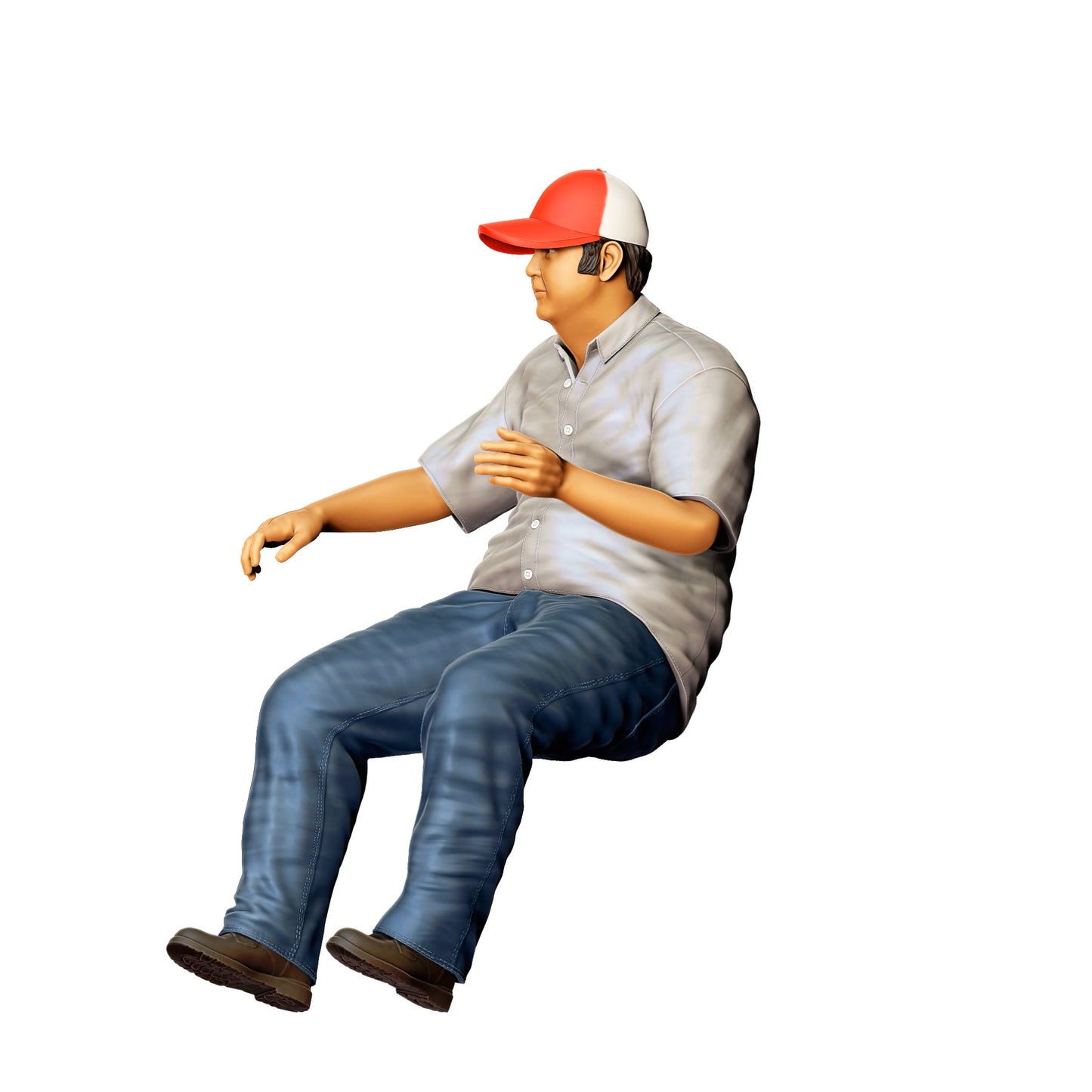 3DP Miniatures 4: Sitzende Figur: Lkw-Fahrer in Lenkposition (Ref. Nr. 467)