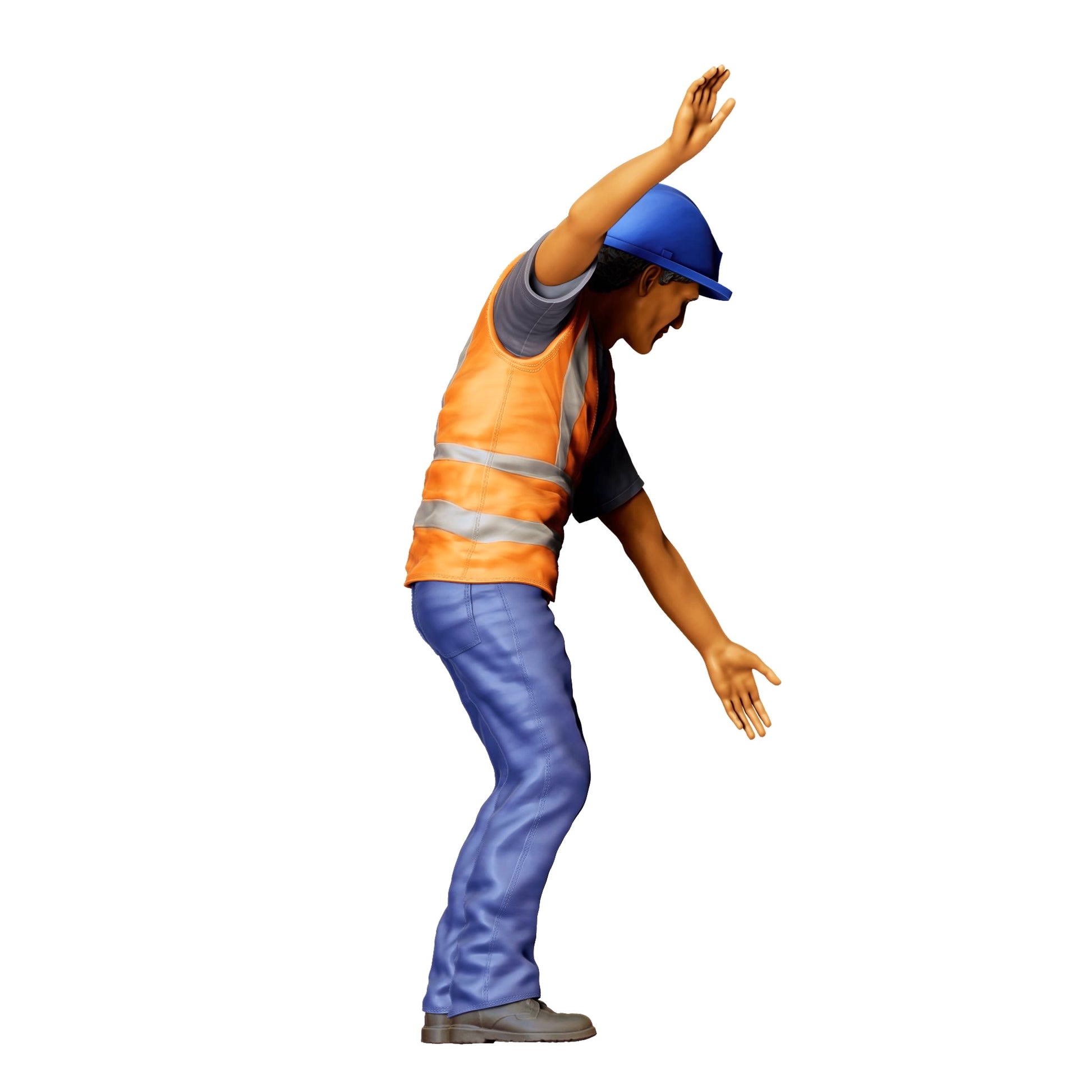 Diorama modelbouw productfoto 0: Arbeider aan het spoor - Spoorwegmedewerker/ Bouwvakker E (Ref. Nr. 391)